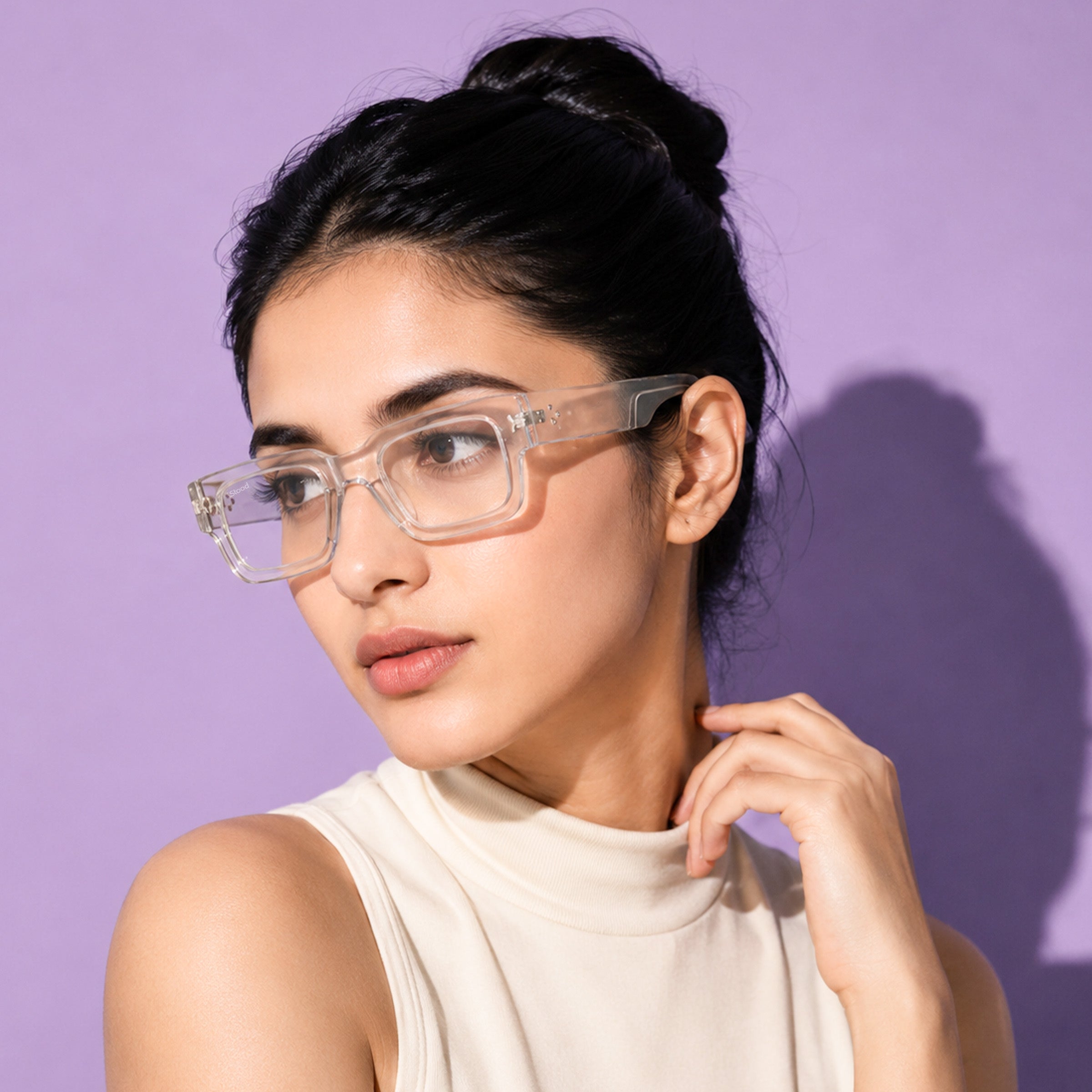 Stood Square Anti Glare Spectacles Frames For Men & Women – SF-STD0014-C2