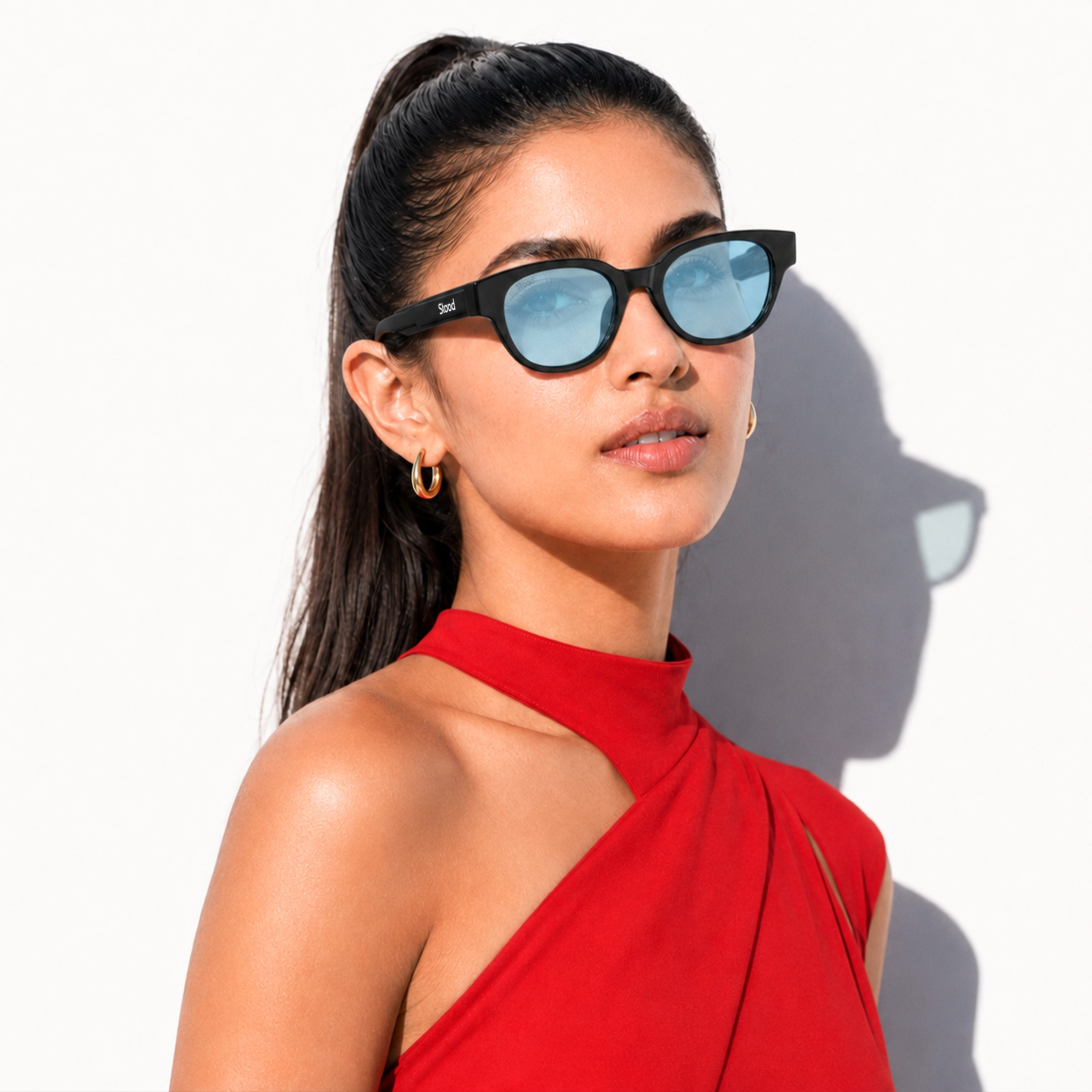 Stood Blue Square UV Protected Sunglasses For Men & Women - SG-STD0034-C2