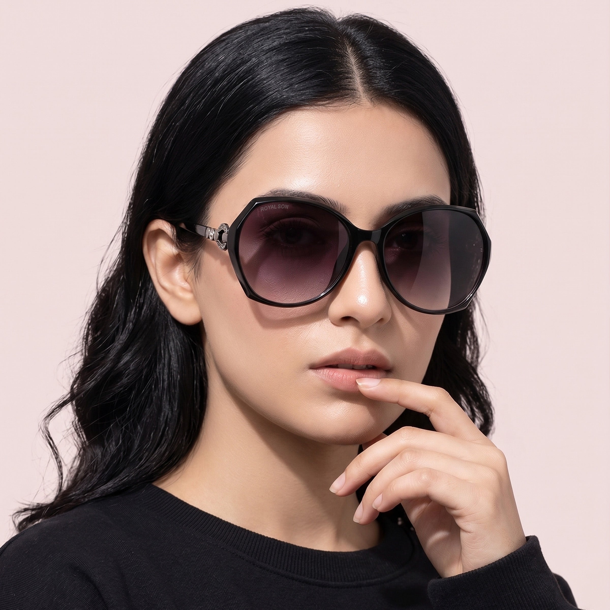 Royal Son Oversized Butterfly UV Protected Women Sunglasses - CHIWM00116-C1