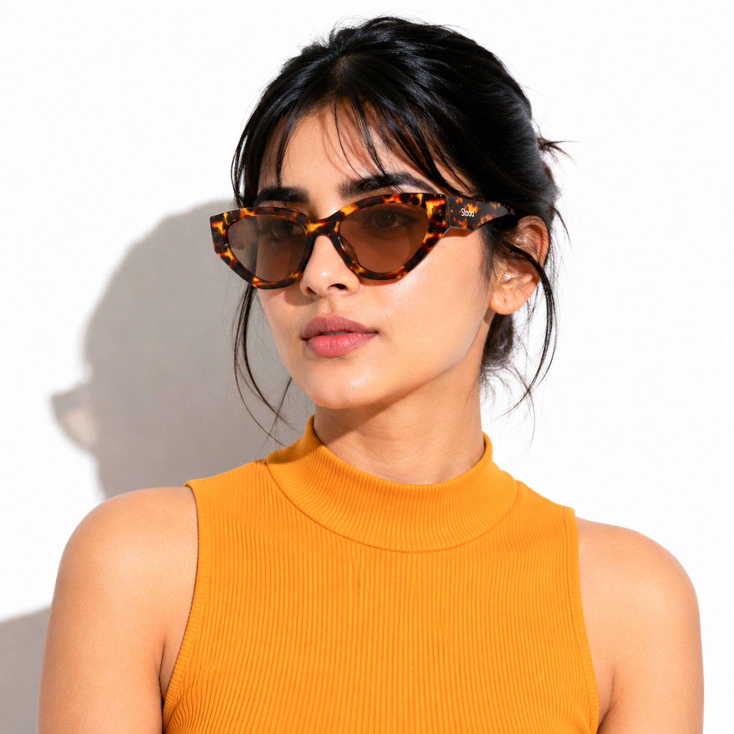 Stood Brown Cat-Eye UV Protected Sunglasses For Men & Women - SG-STD0035-C3