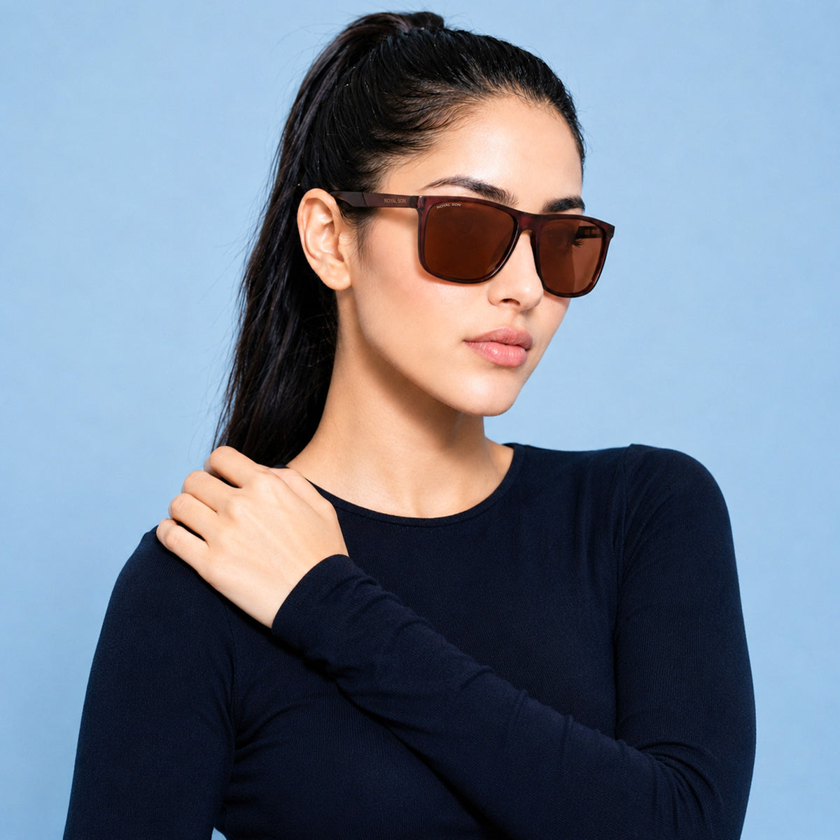Royal Son Polarized Lightweight  Black Sunglasses For Men Women CHI00122-C2