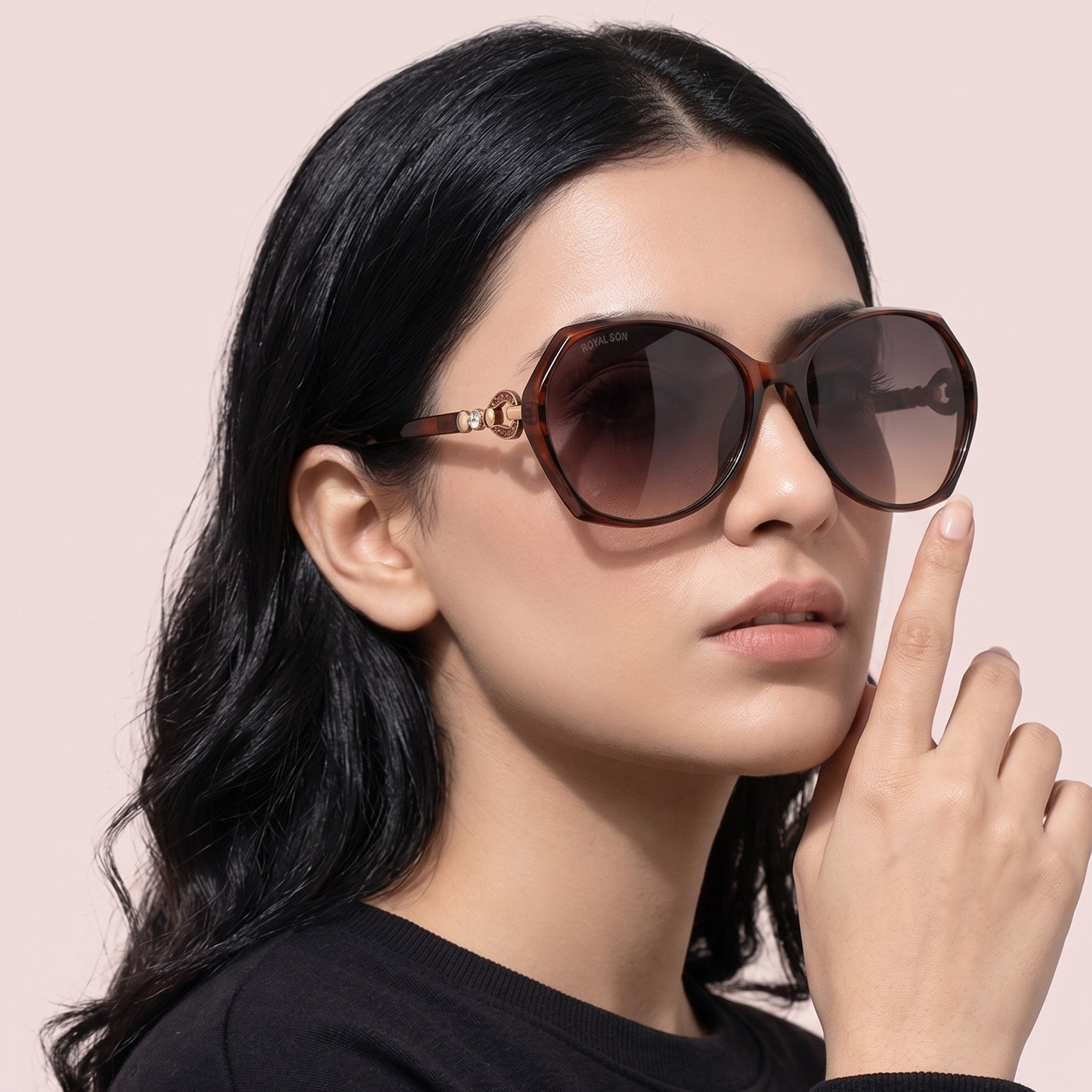 Royal Son Oversized Butterfly UV Protected Women Sunglasses - CHIWM00116-C2