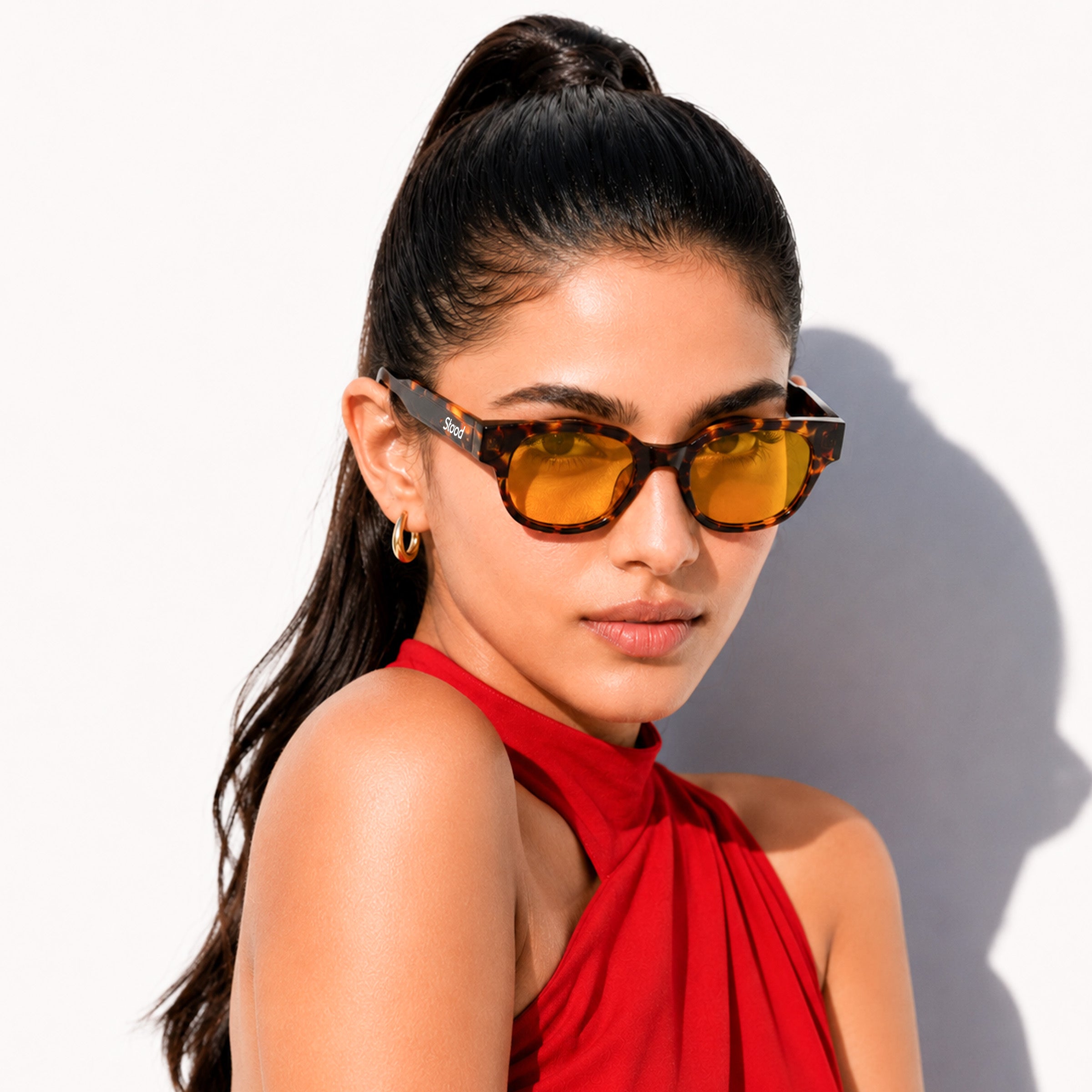Stood Square UV Protected Brown Sunglasses For Men & Women - SG-STD0034-C3