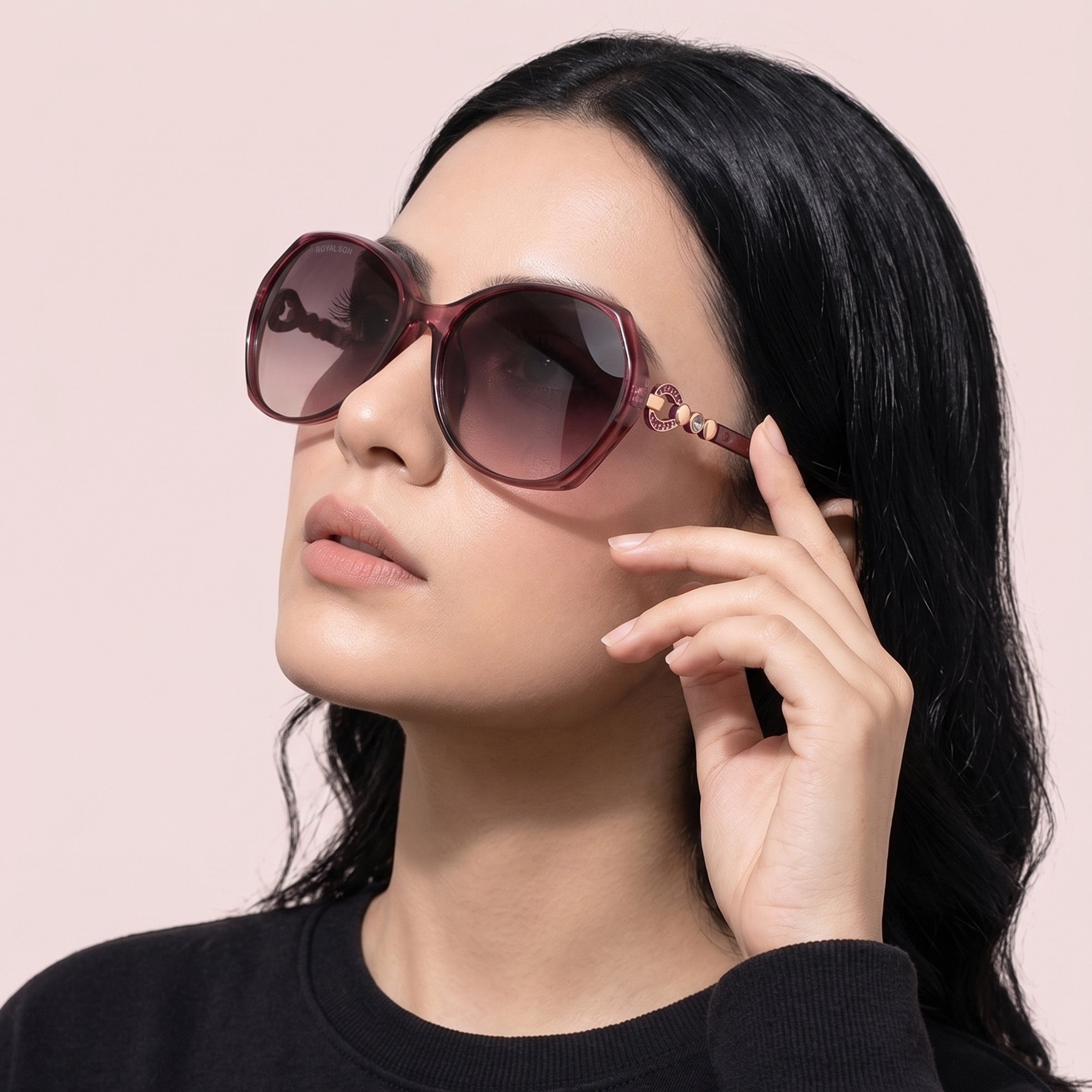 Royal Son Oversized Butterfly UV Protected Women Sunglasses - CHIWM00116-C4