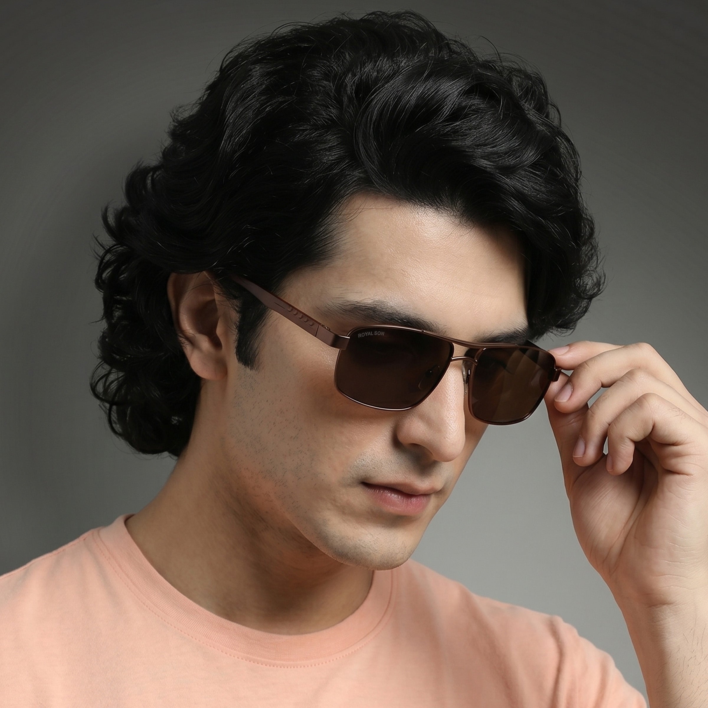 Royal Son Rectangular Polarized Men Sunglasses - CHI0085-C3