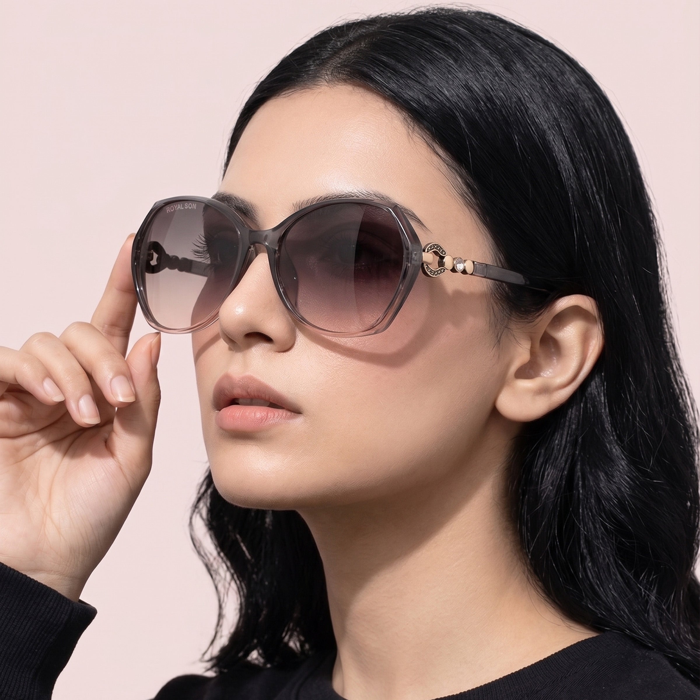 Royal Son Oversized Butterfly UV Protected Women Sunglasses - CHIWM00116-C3