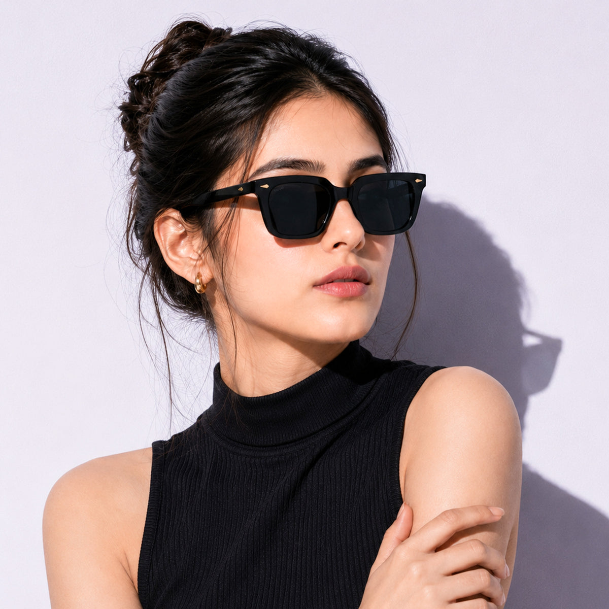 Stood Retro Square Black UV Protection Sunglasses For Men & Women Stylish – SG-STD0013-C1