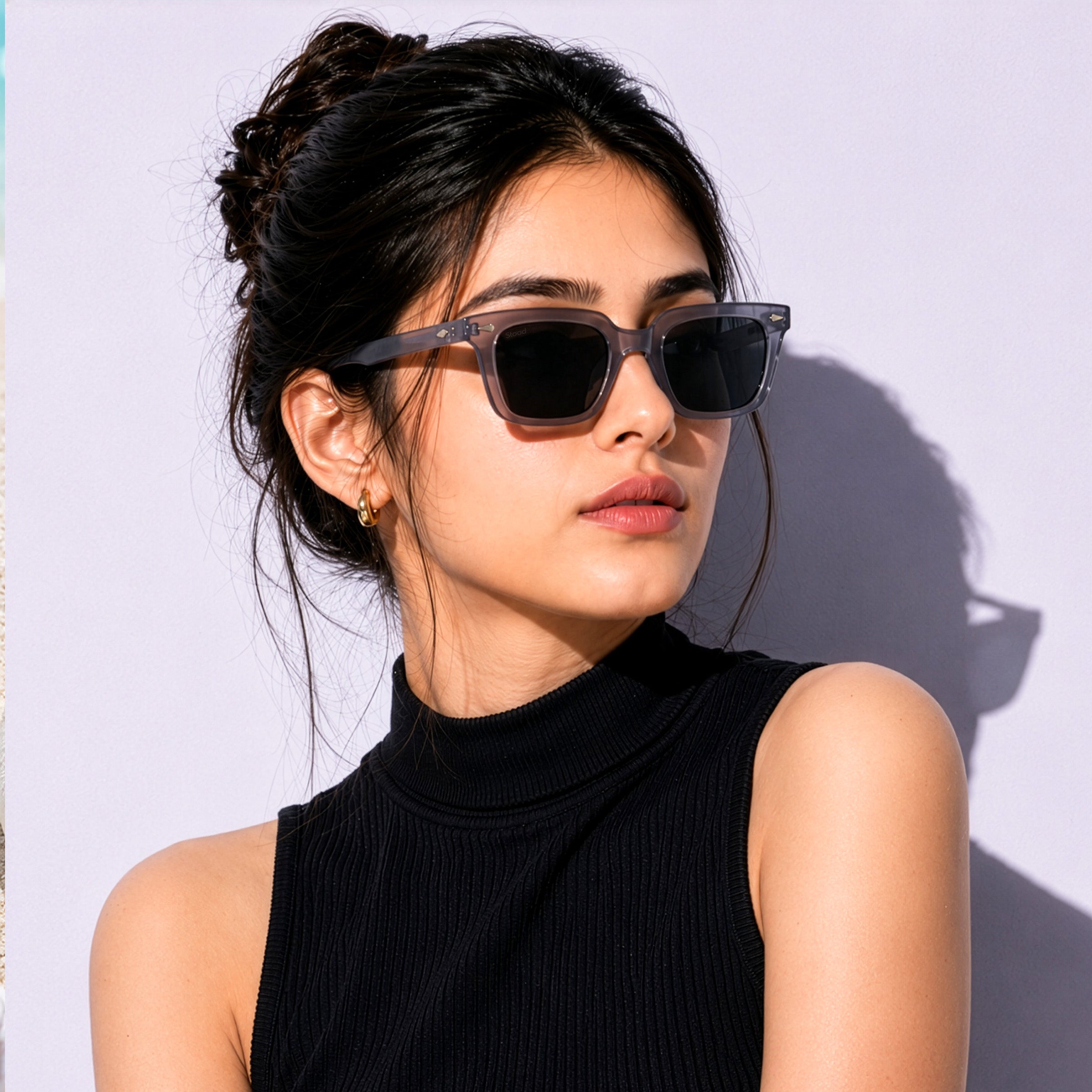 Stood Retro Square Black UV Protection Chashma For Men & Women New Style – SG-STD0013-C2
