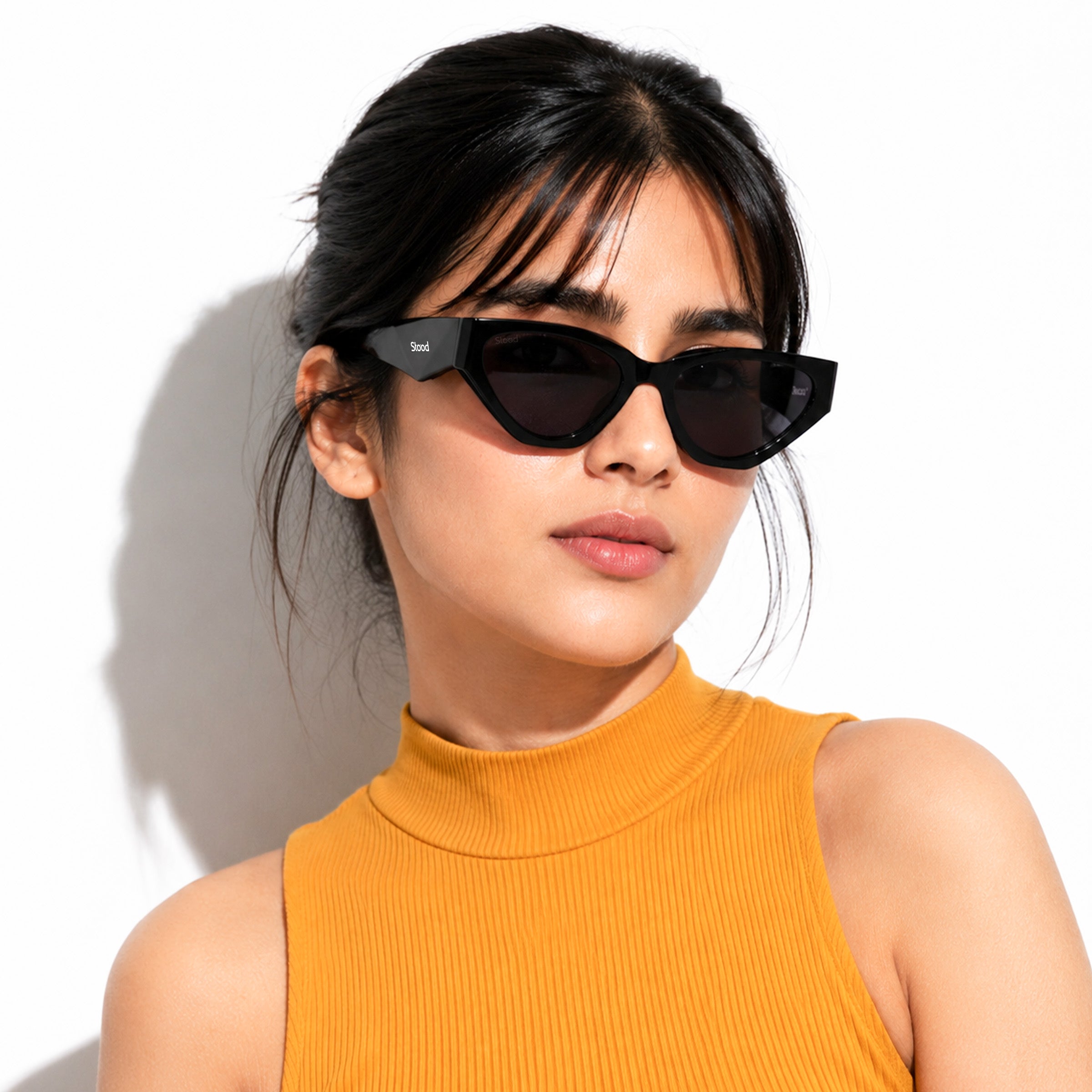 Stood Black Cat-Eye UV Protected Sunglasses For Men & Women - SG-STD0035-C1