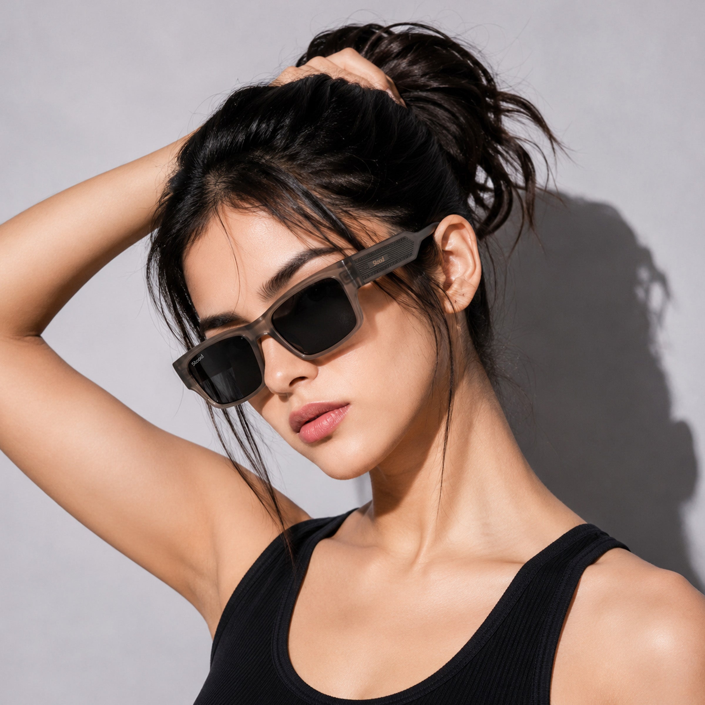 Stood Square Black Polarized UV Protection Chashma For Men & Women New Style – SG-STD0029-C2