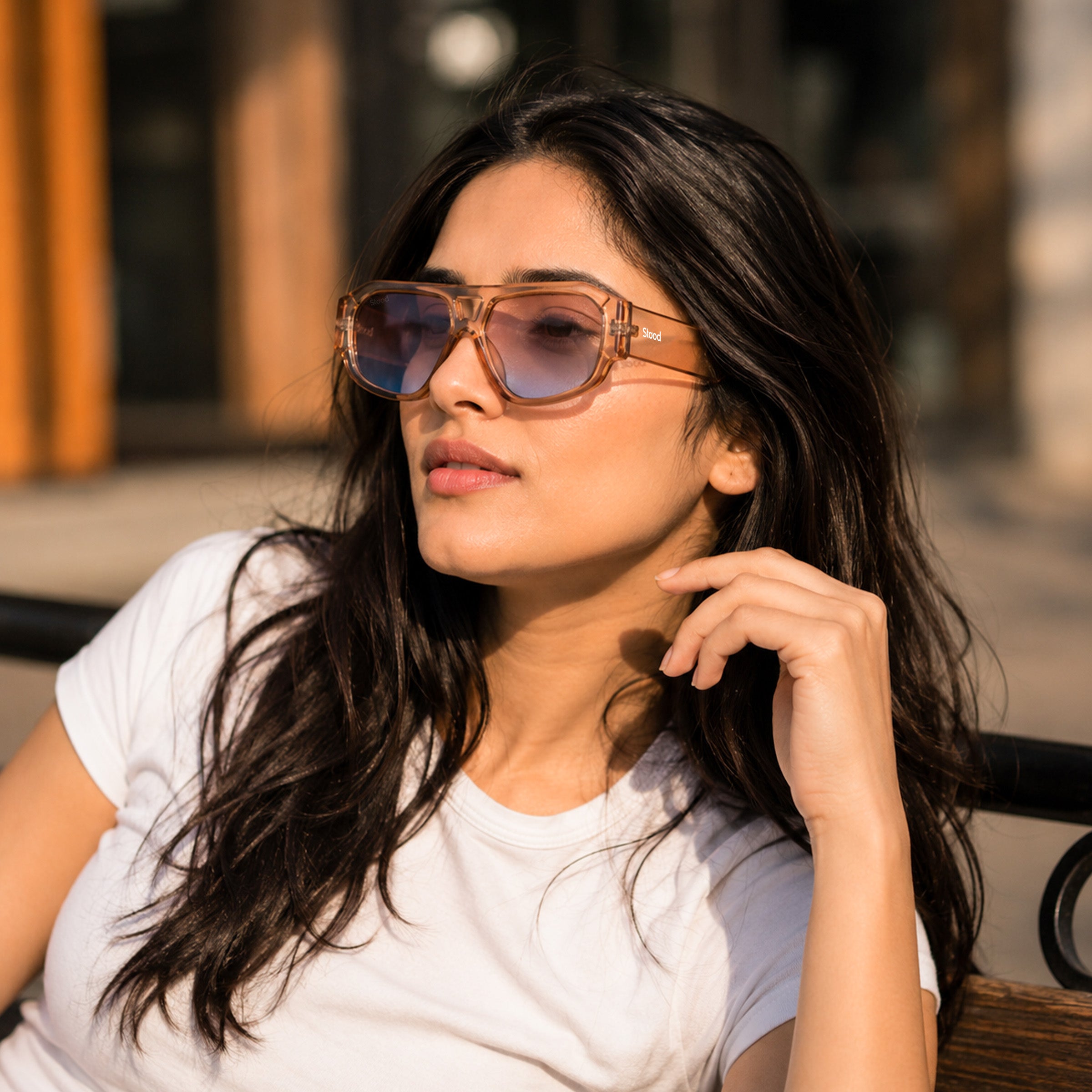 Stood Brown Polygon UV Protected Sunglasses For Men & Women - SG-STD0036-C2