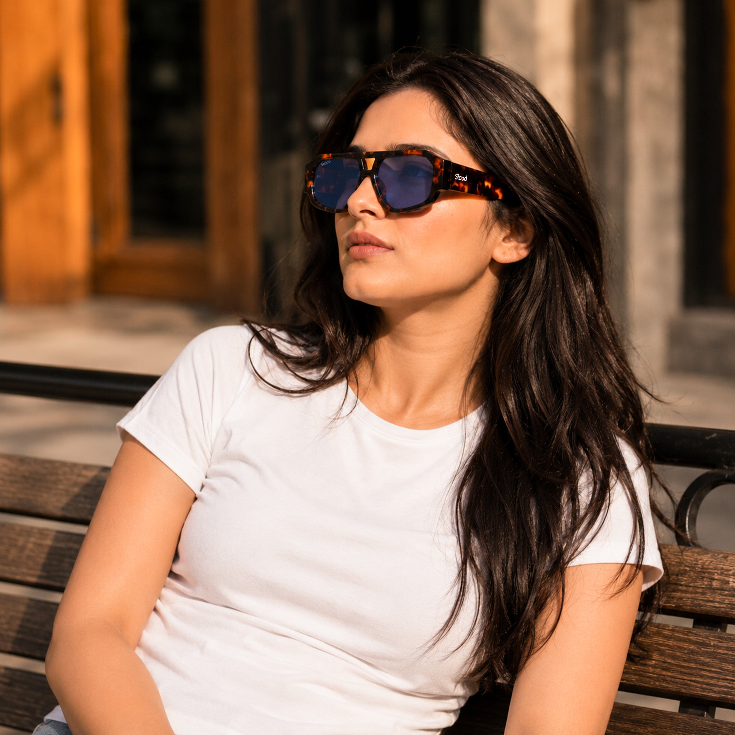 Stood Polygon UV Protected Blue Sunglasses For Men & Women - SG-STD0036-C3