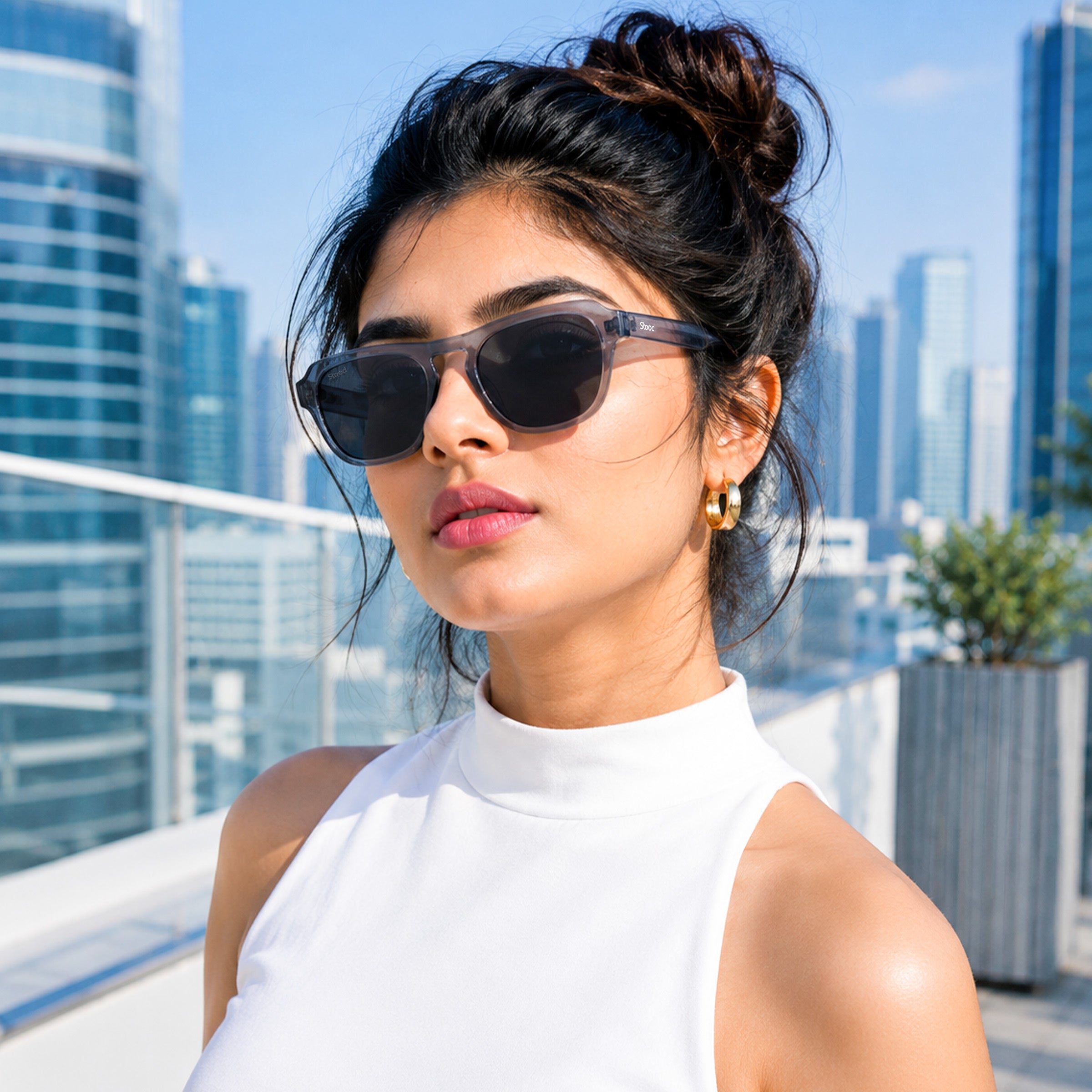 Stood Retro Square Black UV Protection Chashma For Men & Women New Style – SG-STD0024-C2