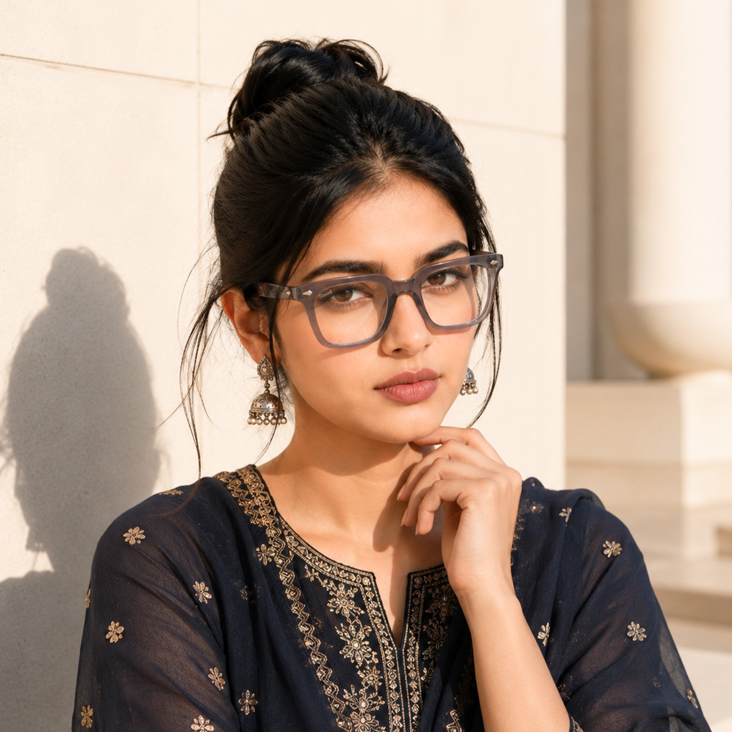 Stood Square Anti Glare Spectacles Frames For Men & Women – SF-STD0013-C2