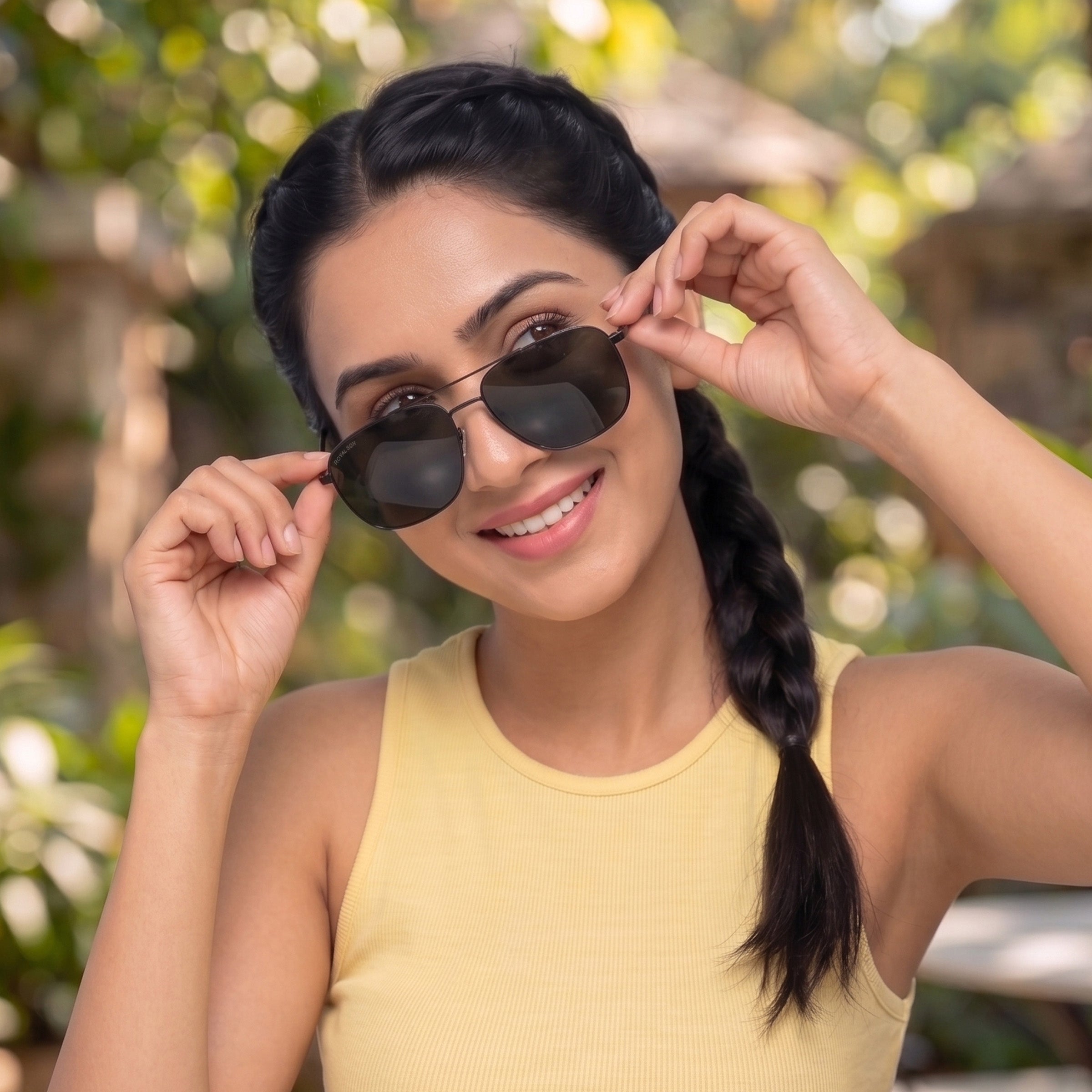 ROYAL SON UV Protected Square Sunglasses For Men And Women - RS0039AV