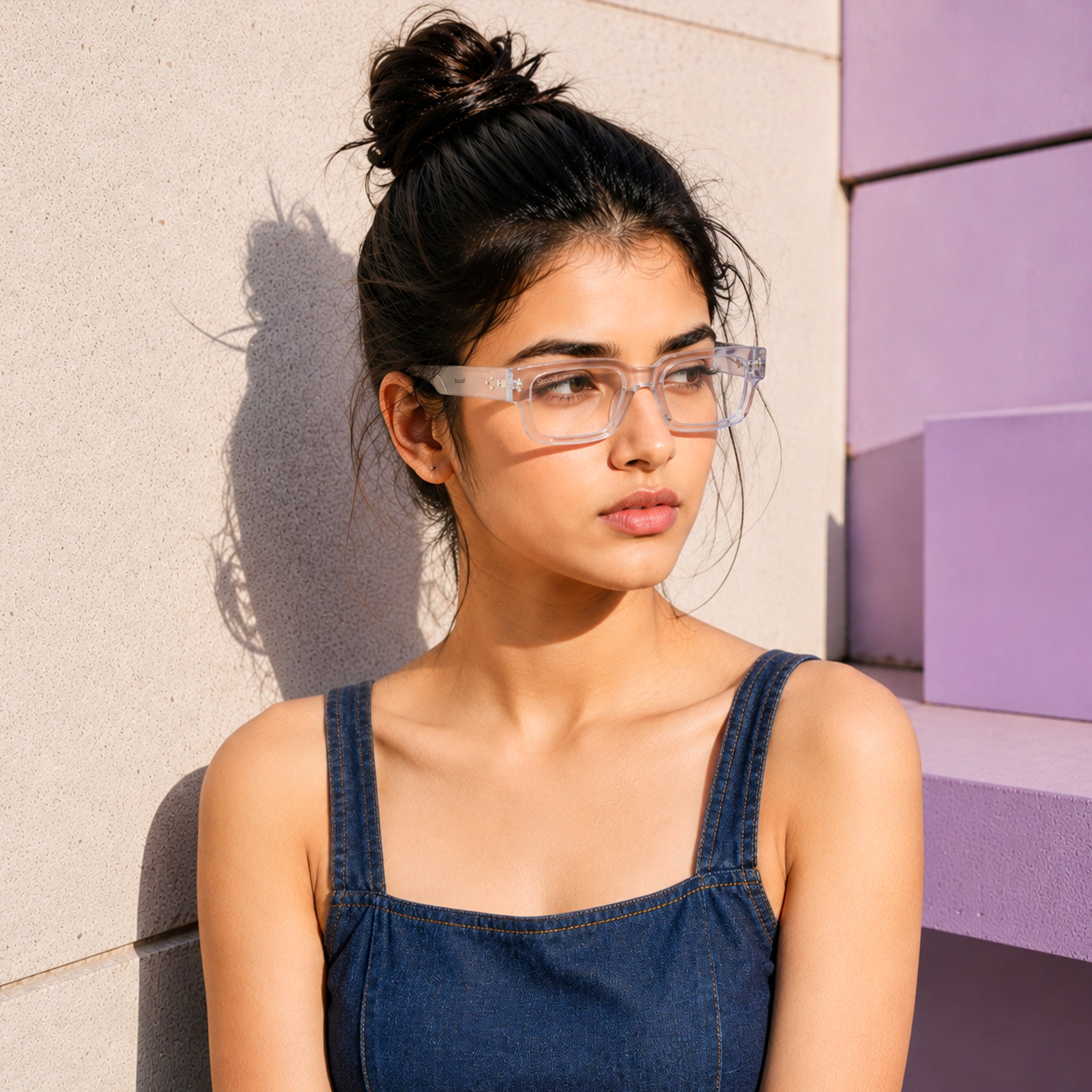 Stood Square Anti Glare Spectacles Frames For Men & Women – SF-STD0014-C2