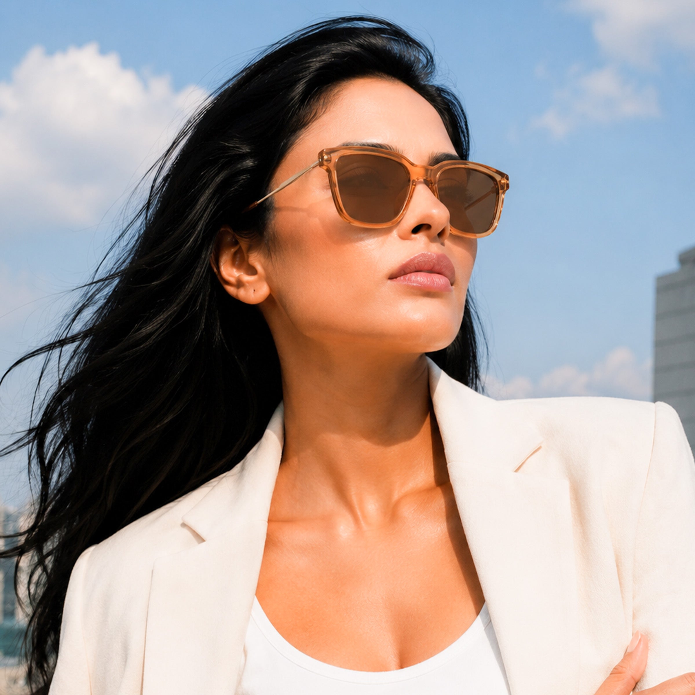 PERKEY Square-Oversized Stylish Sunglasses Men Women - PRKY0013-C4