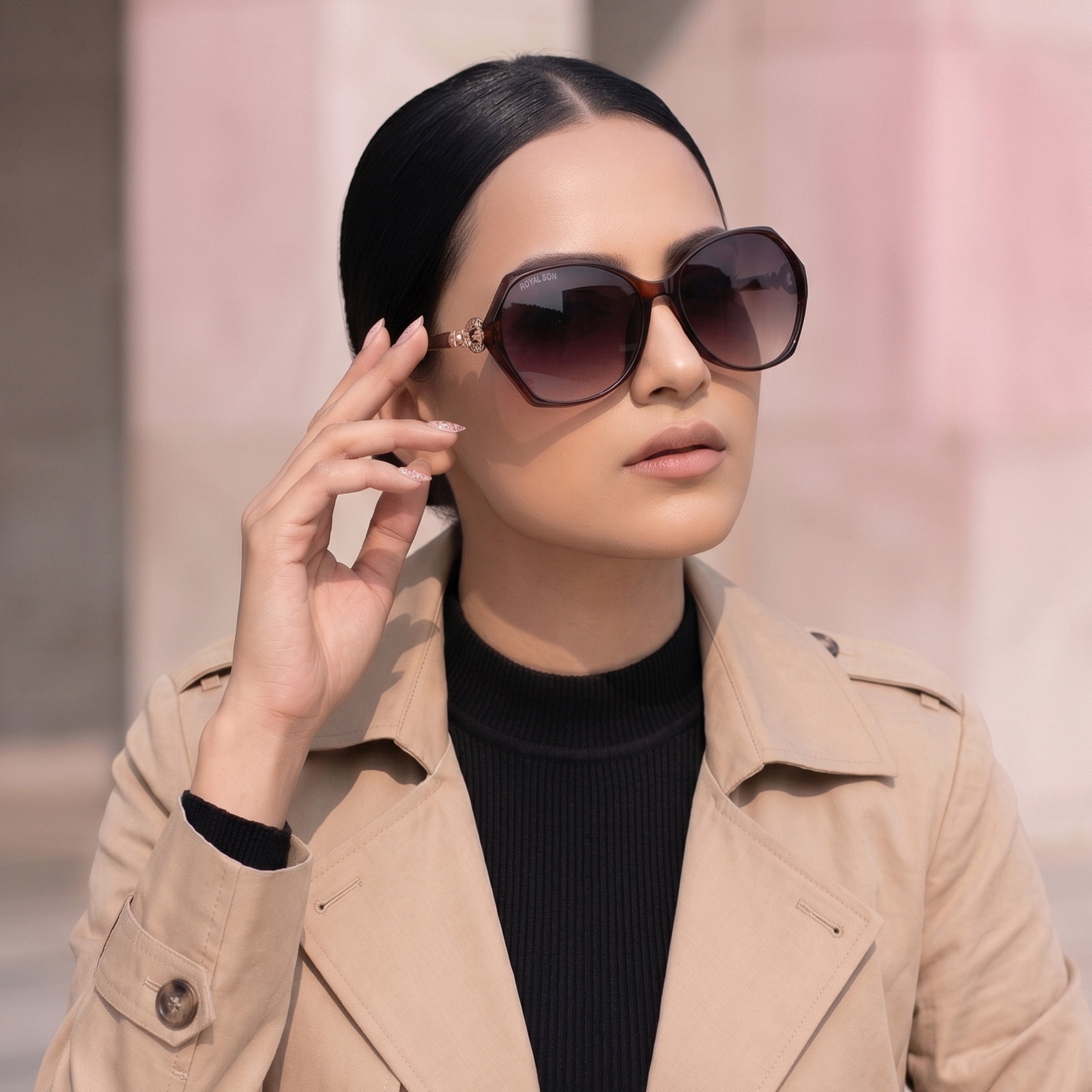 Royal Son Oversized Butterfly UV Protected Women Sunglasses - CHIWM00116-C2