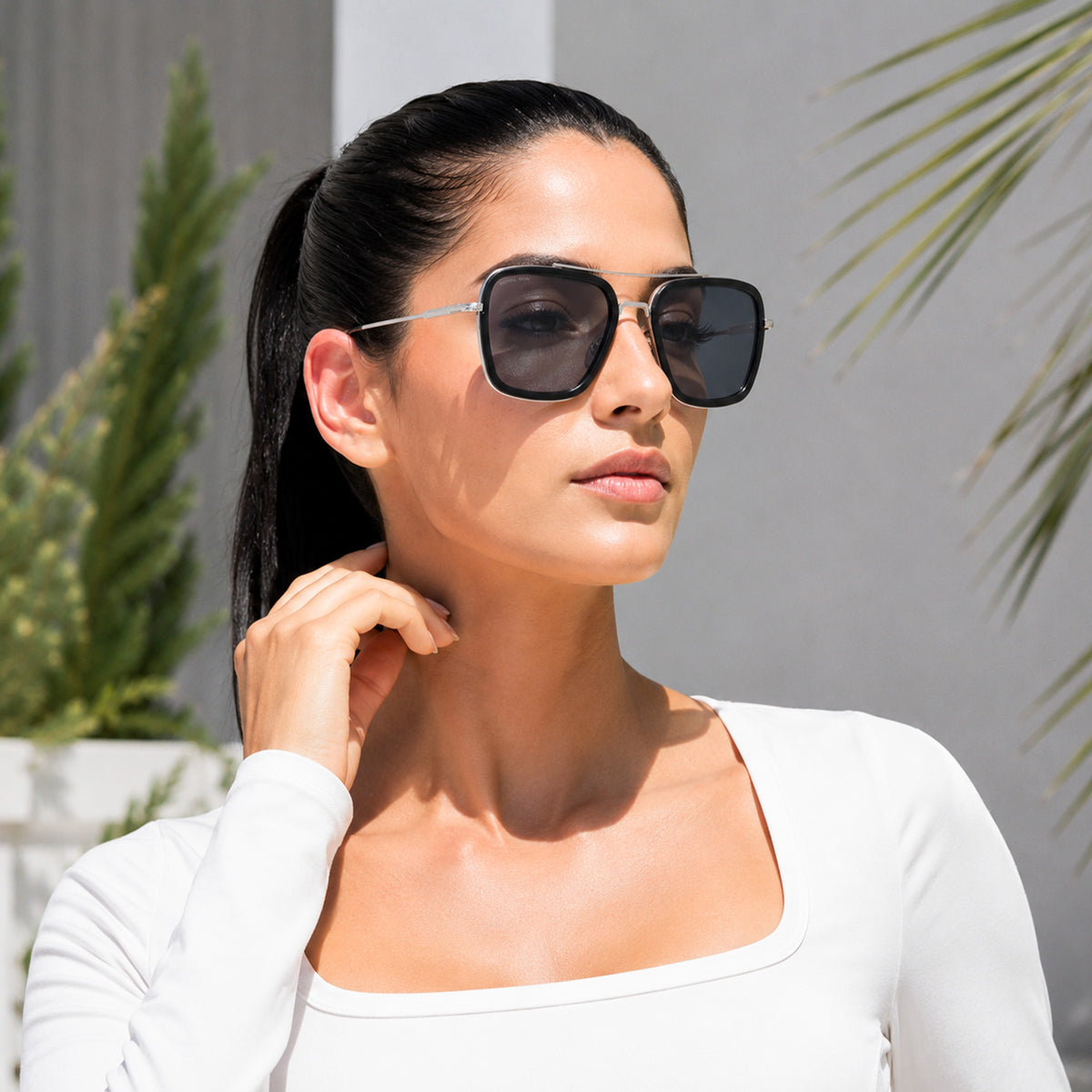 Royal Son Square UV Protected Men Women Sunglasses - CHI0071