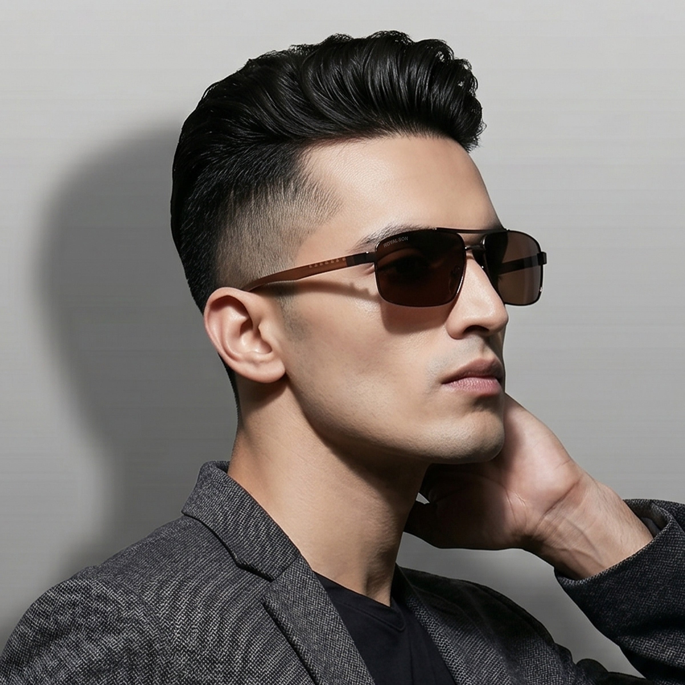 Royal Son Rectangular Polarized Men Sunglasses - CHI0085-C3