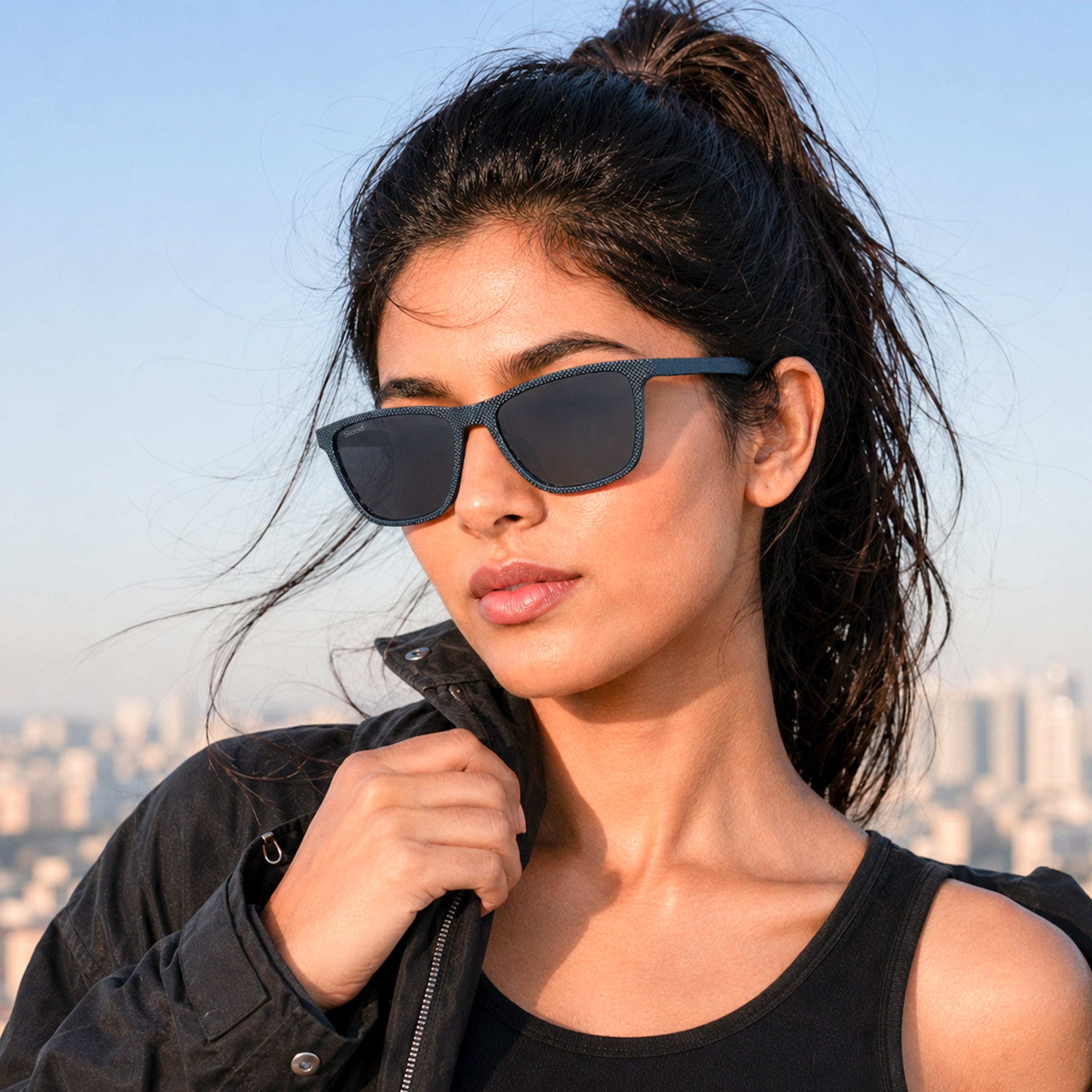 Stood Square Black Polarized UV Protection Sunglasses For Men & Women Stylish – SG-STD0022-C4