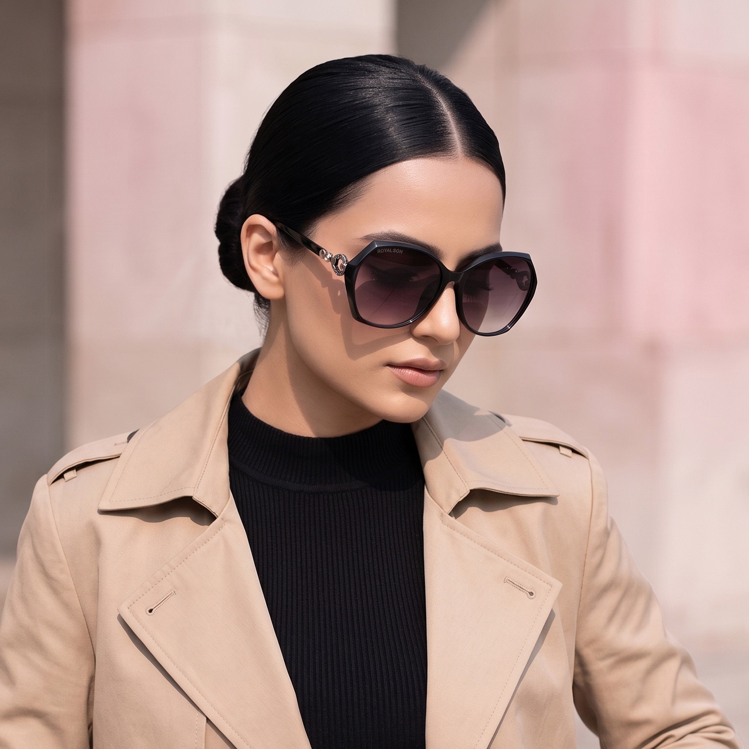 Royal Son Oversized Butterfly UV Protected Women Sunglasses - CHIWM00116-C1