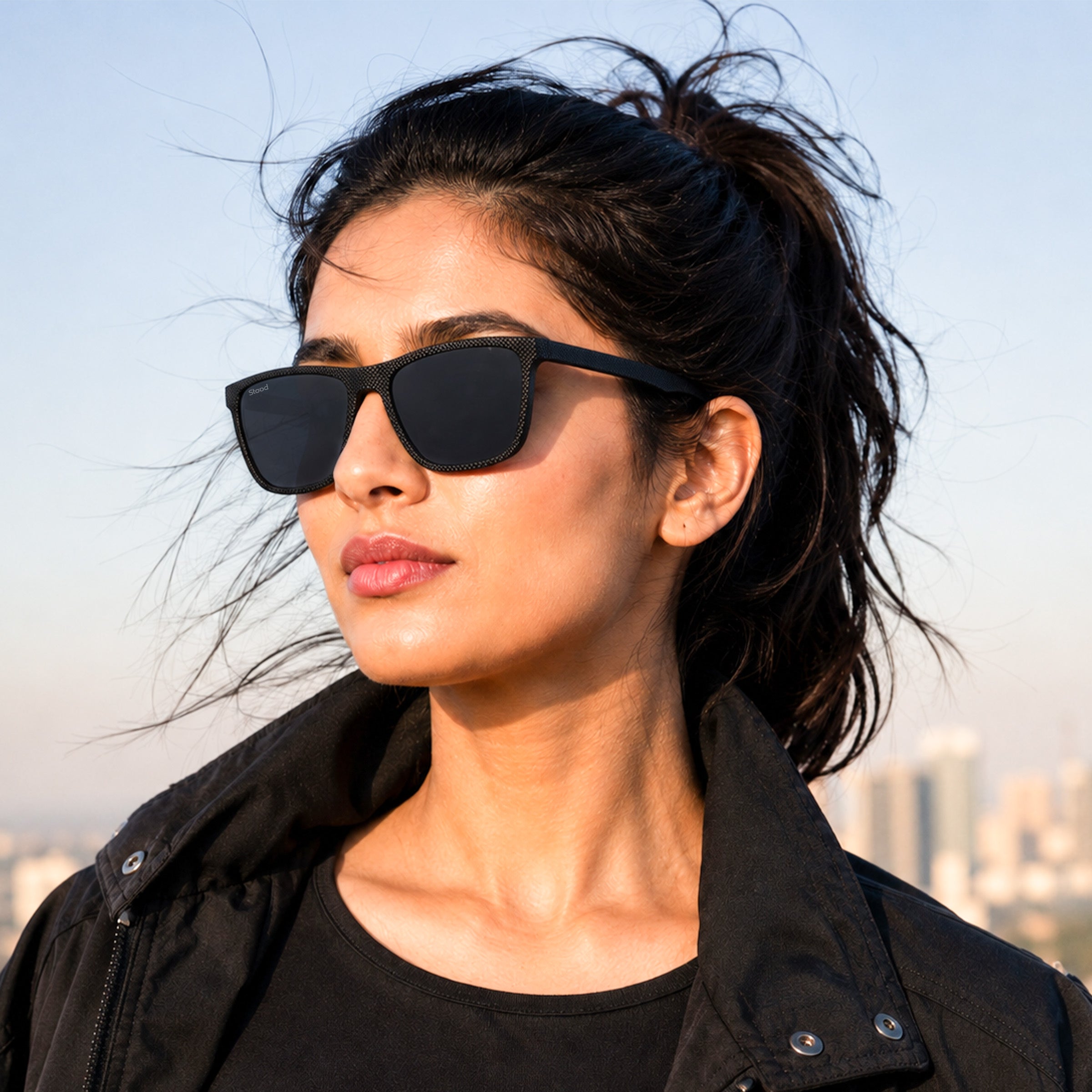 Stood Square Black Polarized UV Protection Sunglasses For Men & Women Stylish – SG-STD0022-C1