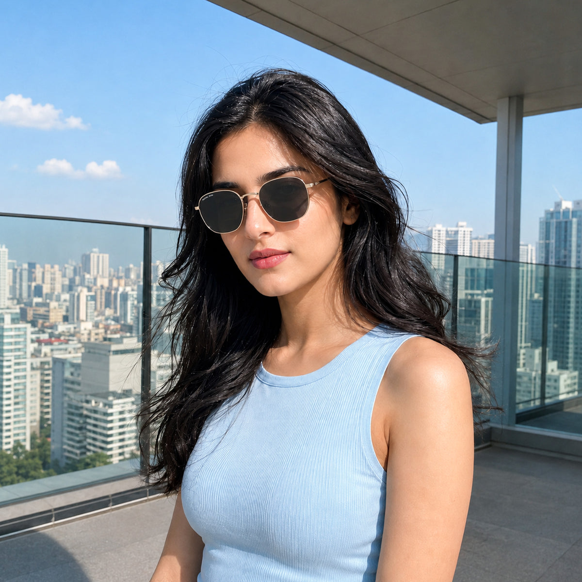 Royal Son Hexagonal Polarized Men Women Sunglasses - CHI00108-C5