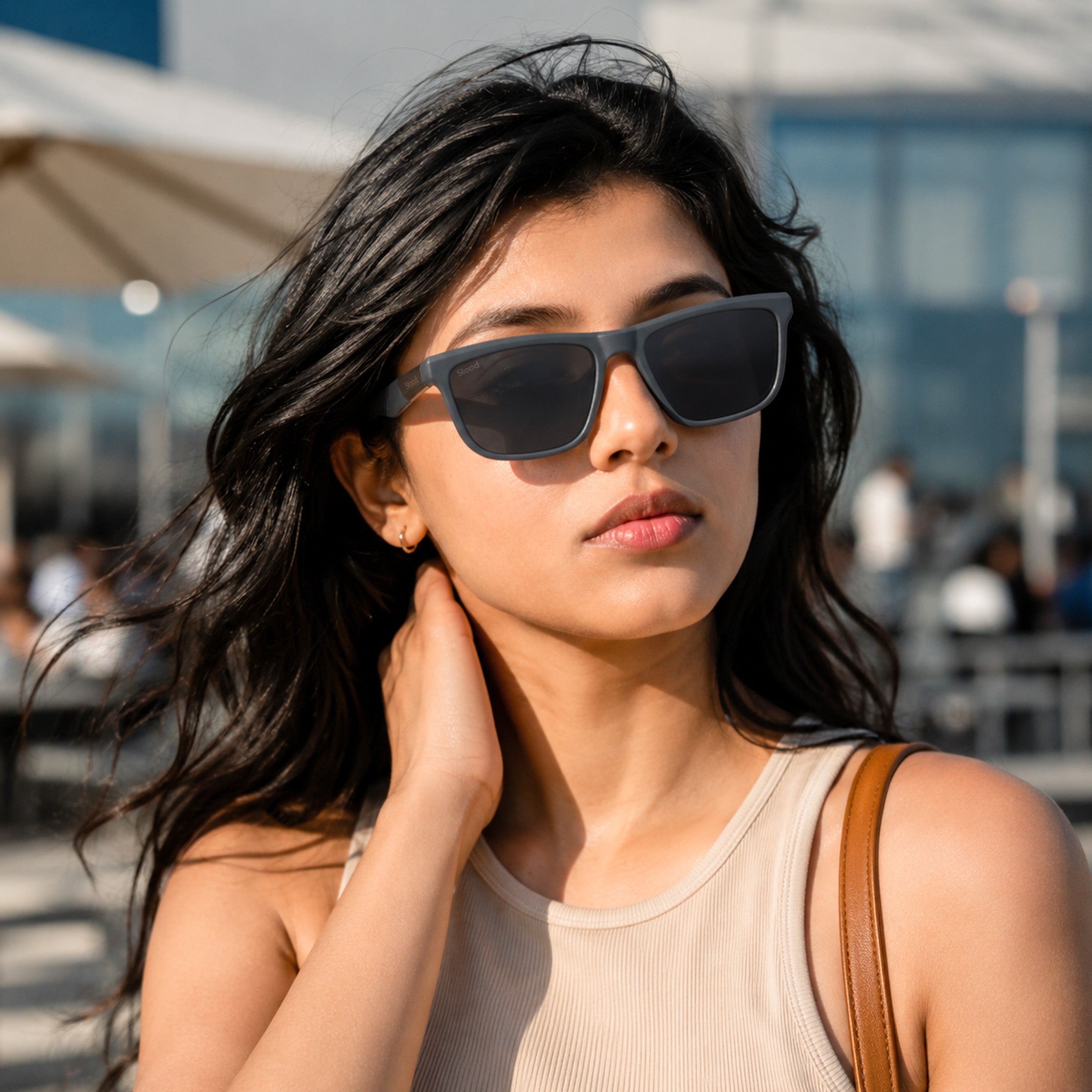 Stood Square Sports Black Polarized UV Protection Chashma For Men & Women New Style – SG-STD0028-C2