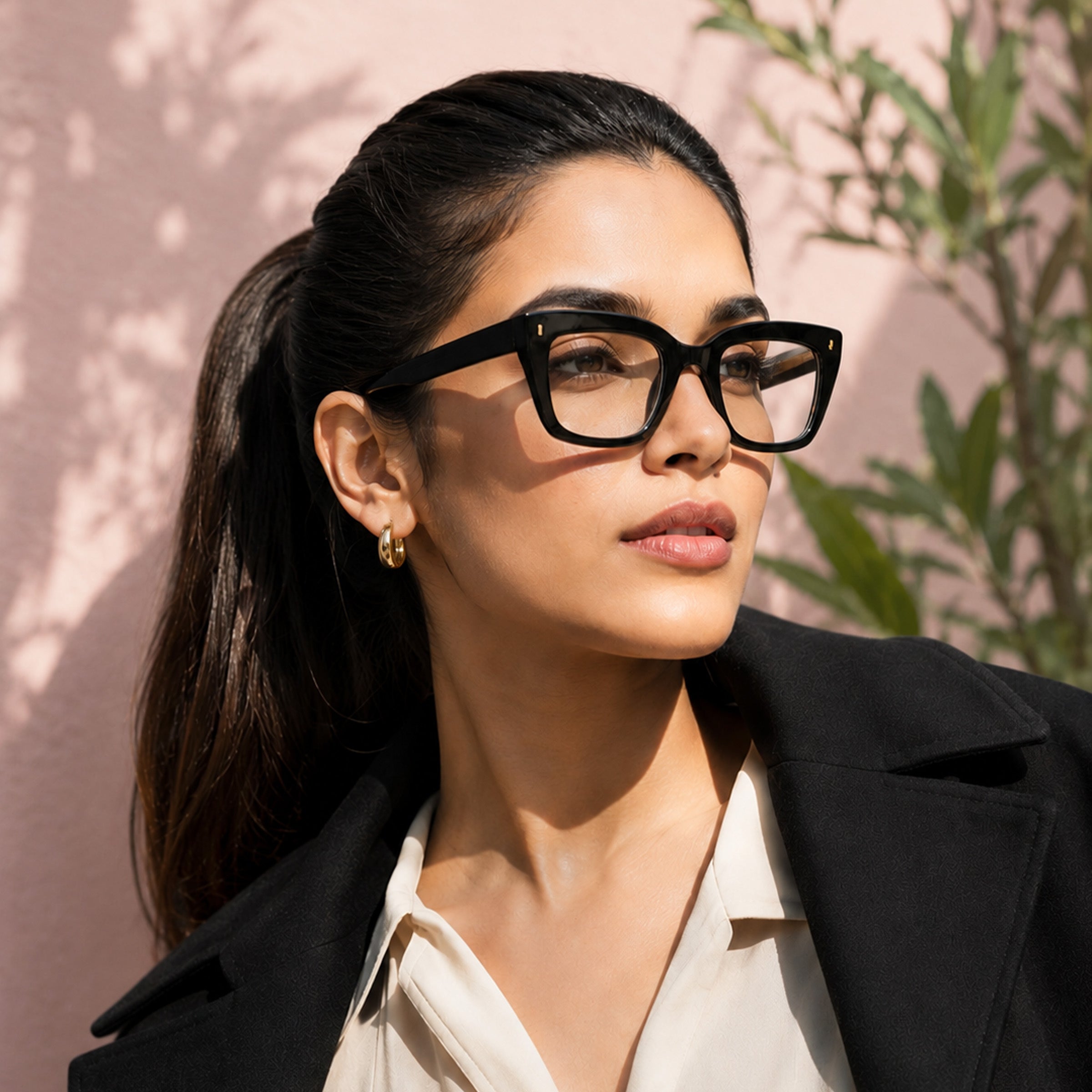 PERKEY Full Rim Retro Square Blue Light Cut & Antiglare Computer Eyeglasses - OPTL0016-C1