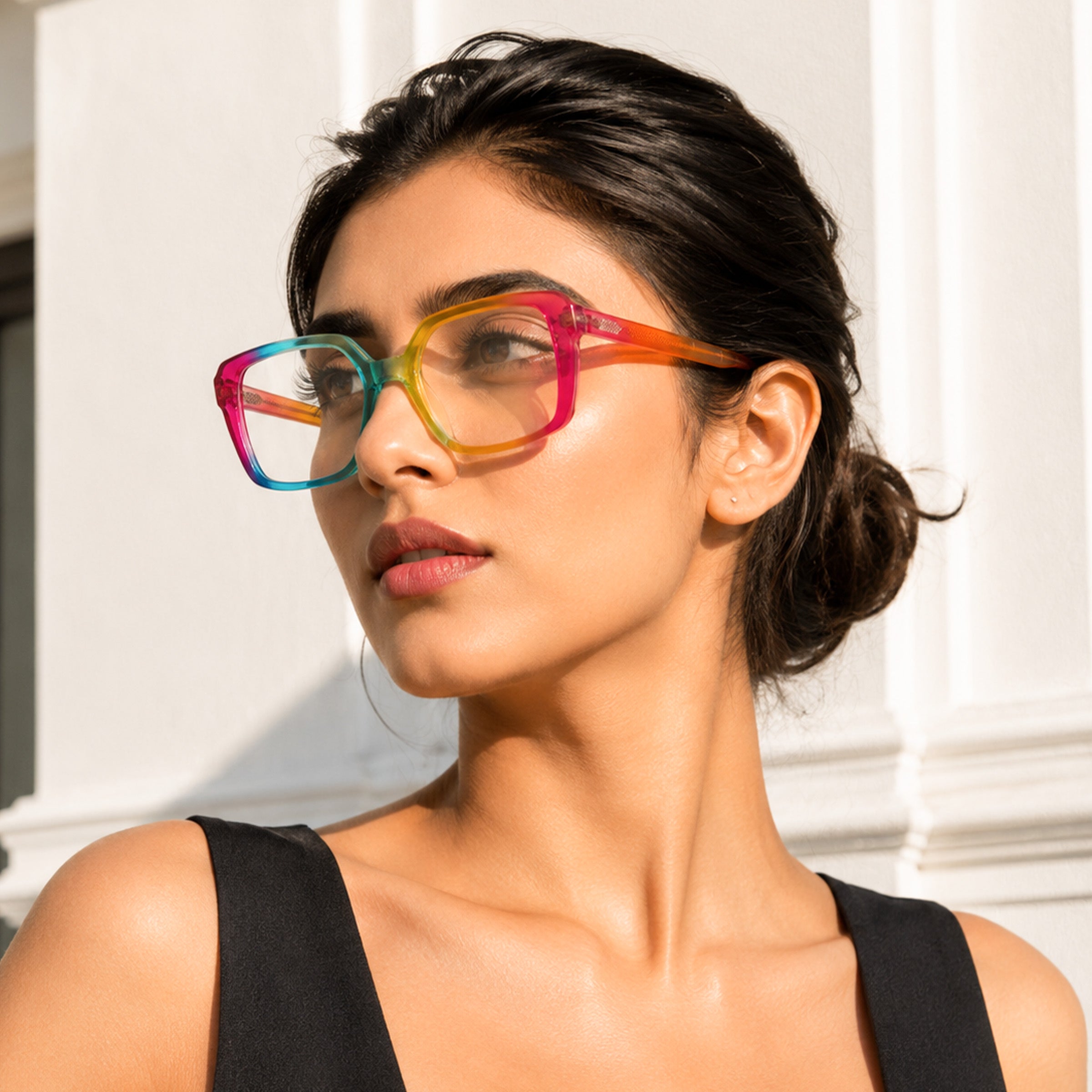 PERKEY Full Rim Square-Oversized Blue Light Blocking glasses Spectacles Frames Men Women - OPTL007-C3