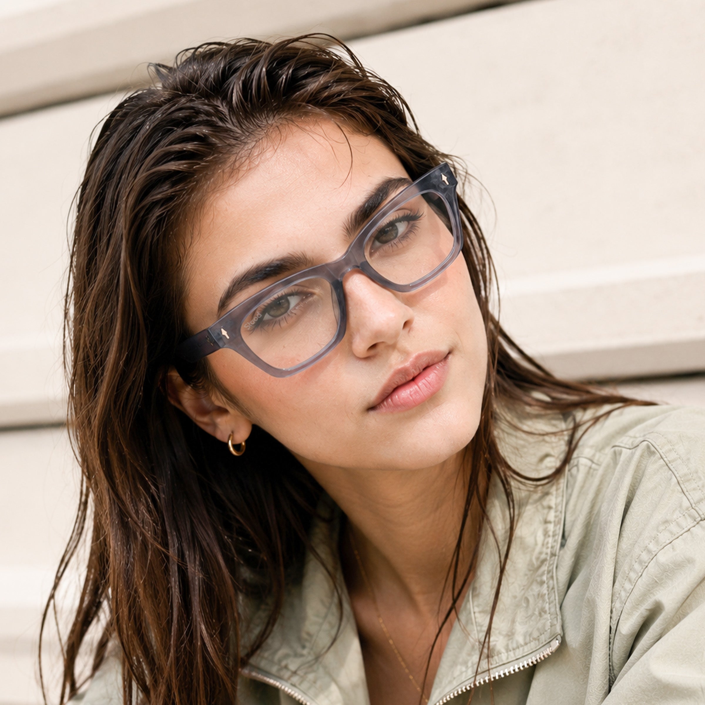 Stood Square Anti Glare Spectacles Frames For Men & Women – SF-STD0027-C2