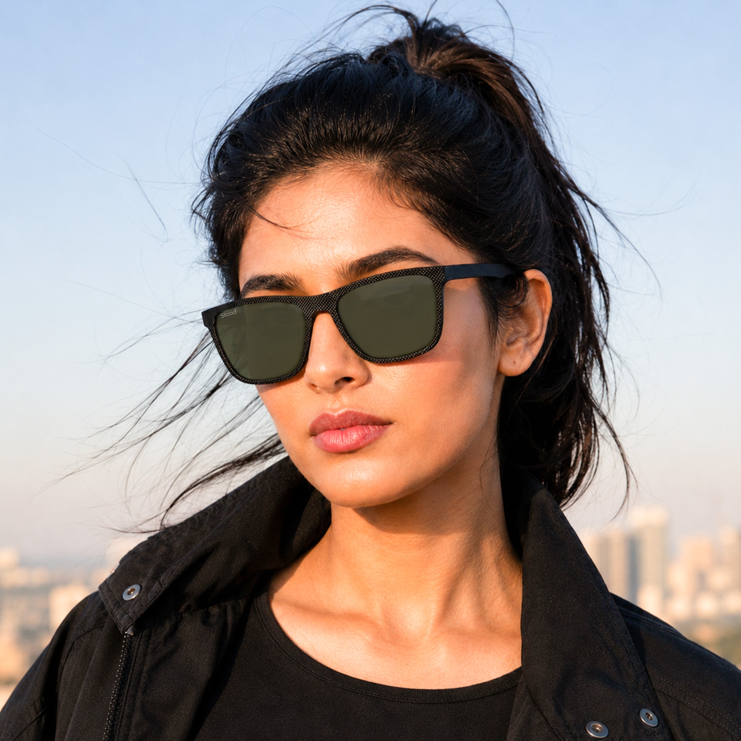 Stood Square Green Polarized UV Protection Chashma For Men & Women New Style – SG-STD0022-C2
