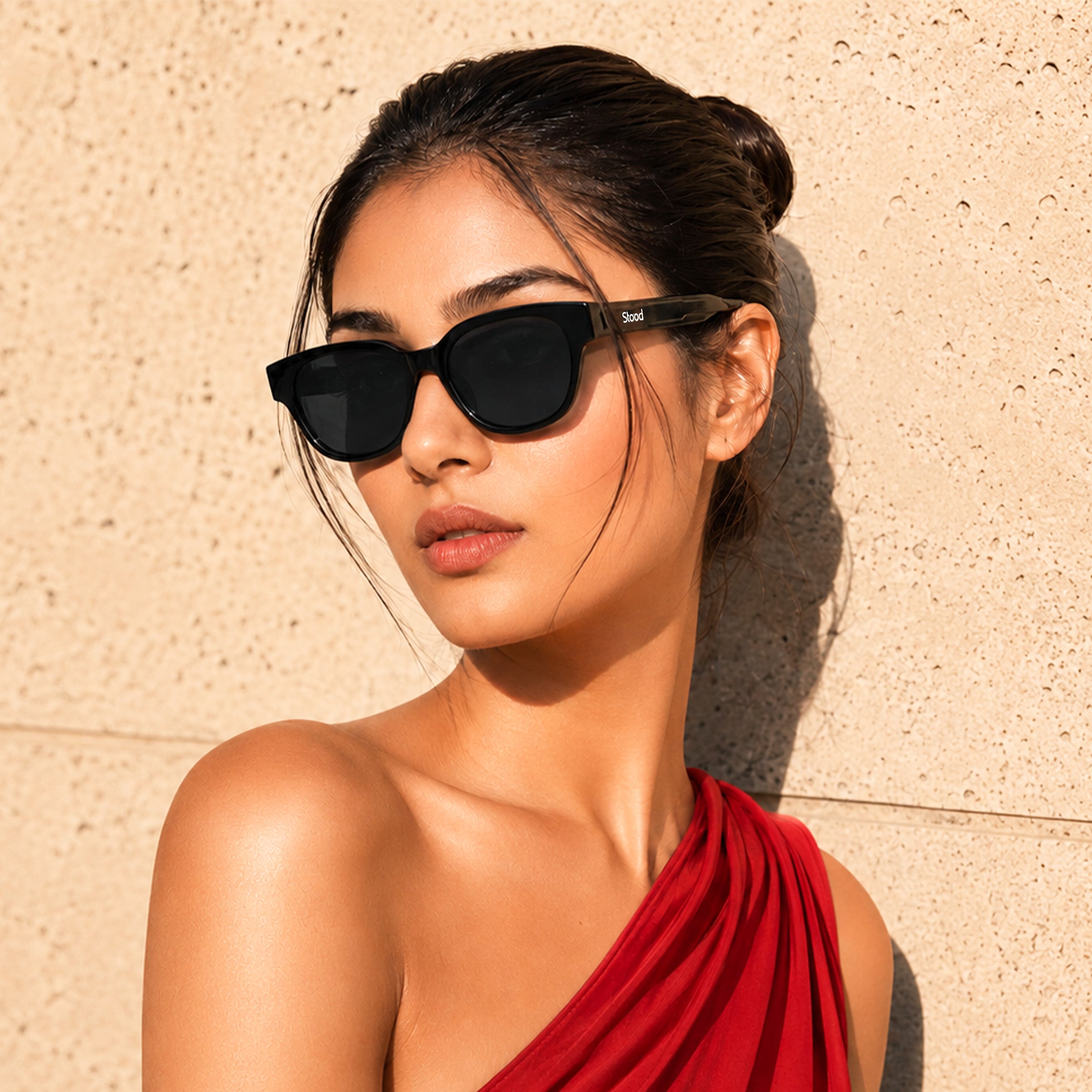 Stood Square UV Protected Black Sunglasses For Men & Women - SG-STD0034-C1