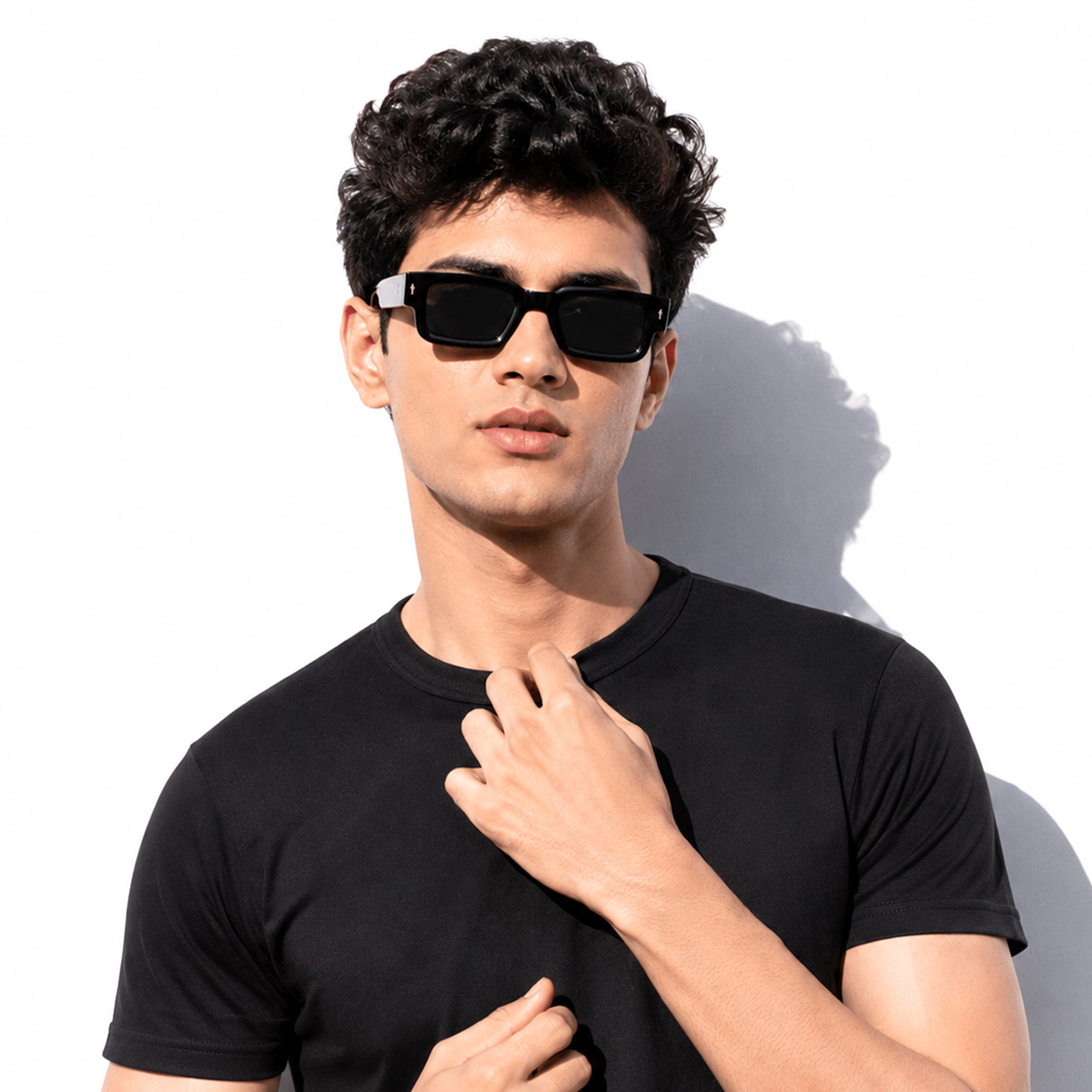Stood Narrow Square Black UV Protection Sunglasses For Men & Women Stylish – SG-STD0014-C1