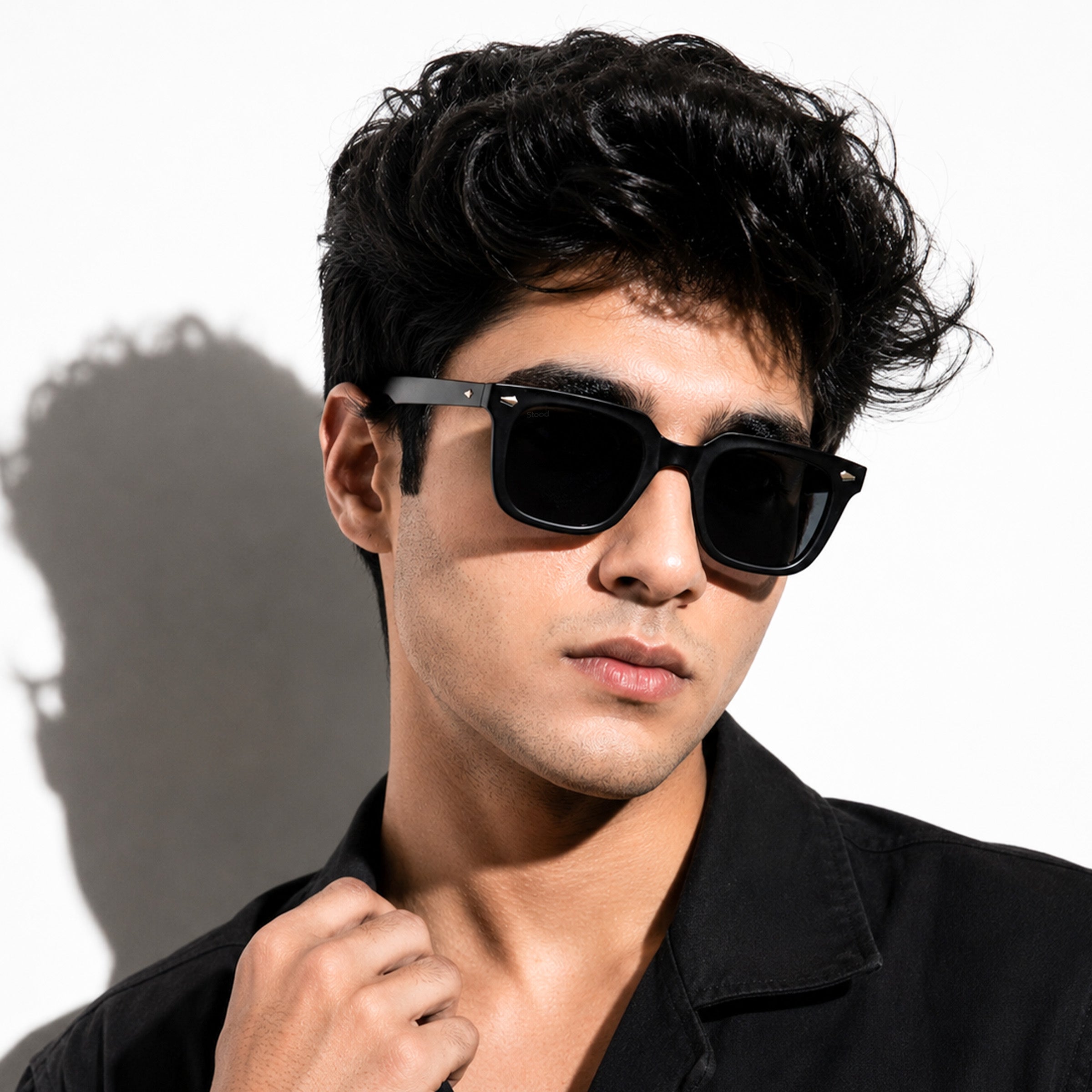 Stood Retro Square Black UV Protection Sunglasses For Men & Women Stylish – SG-STD0013-C1