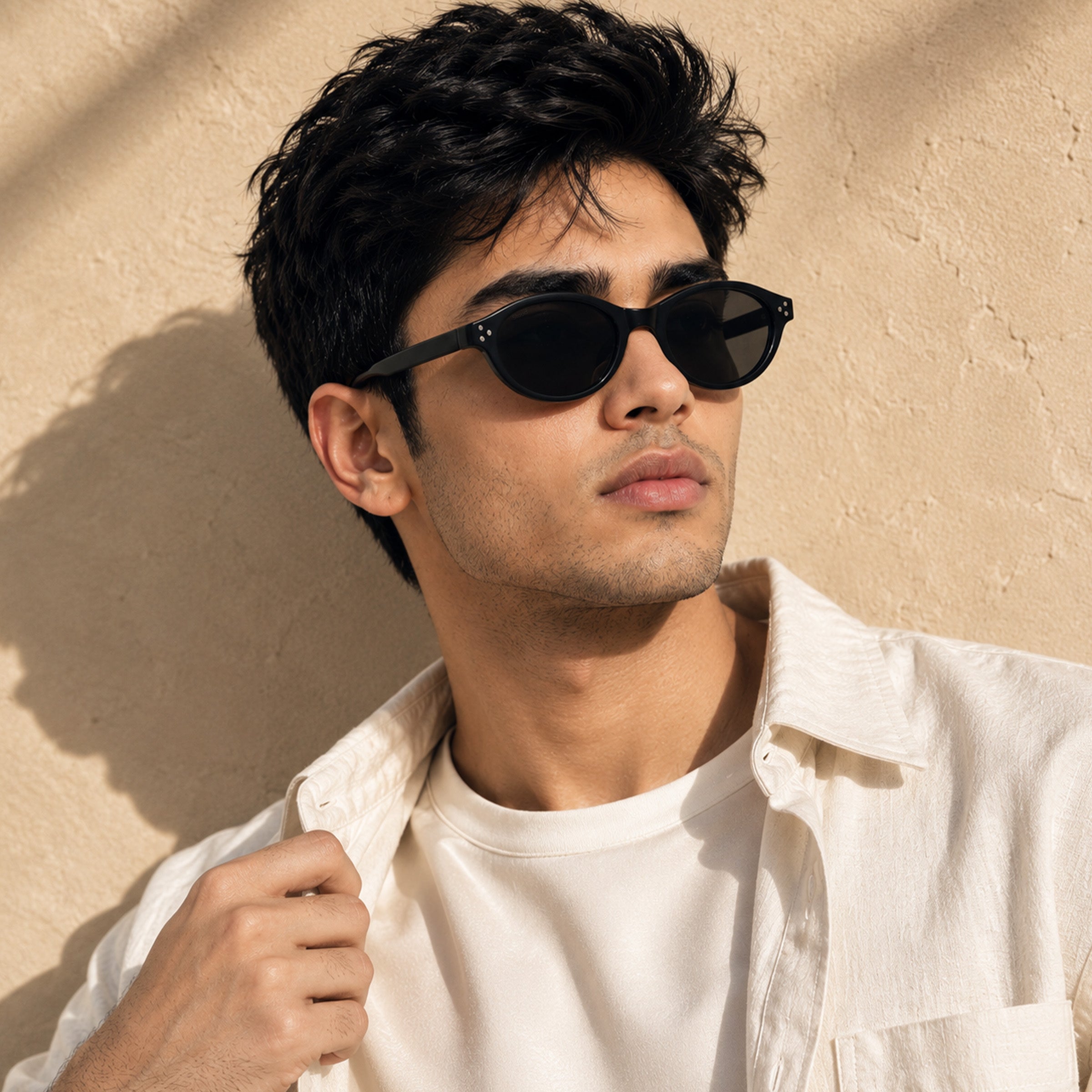 Stood Narrow Oval Black UV Protection Sunglasses For Men & Women Stylish – SG-STD0015-C1