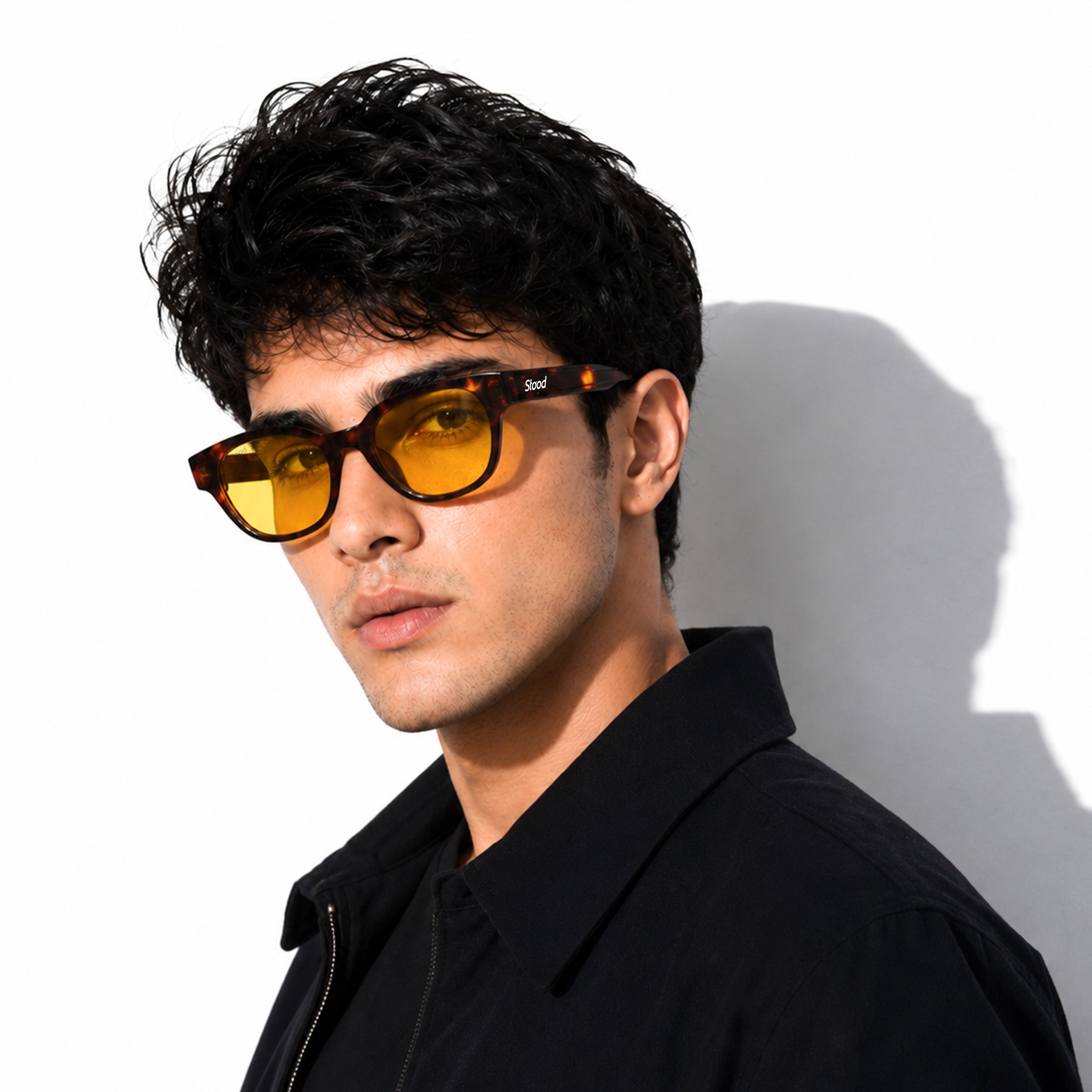 Stood Square UV Protected Brown Sunglasses For Men & Women - SG-STD0034-C3