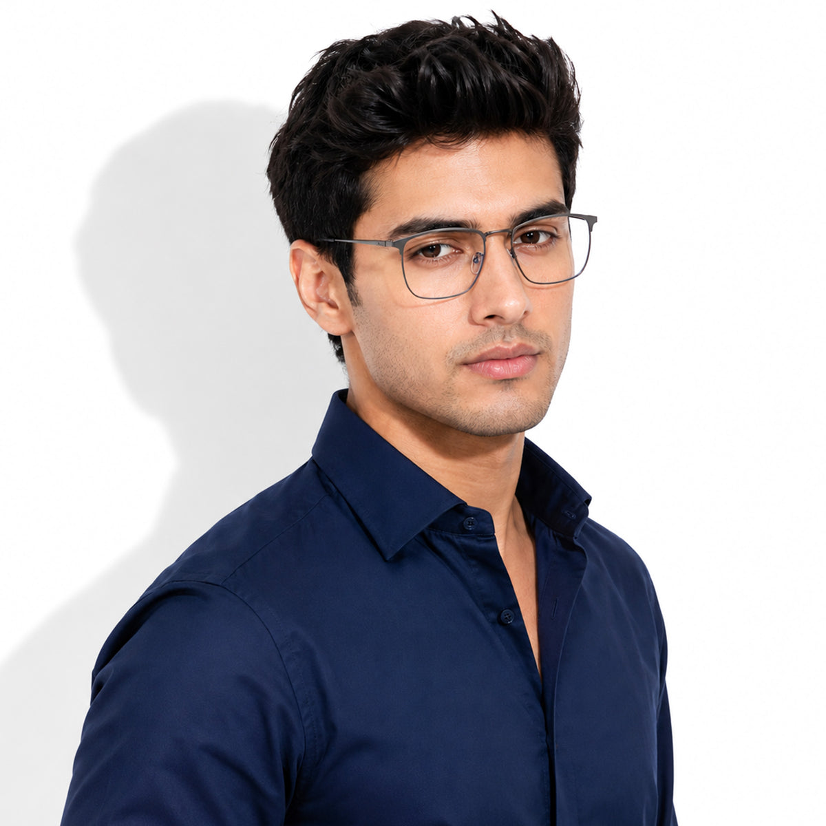 Royal Son Square Matte Black  Blue Light Blocking Spectacles Frames Men Women - SF0086-C1