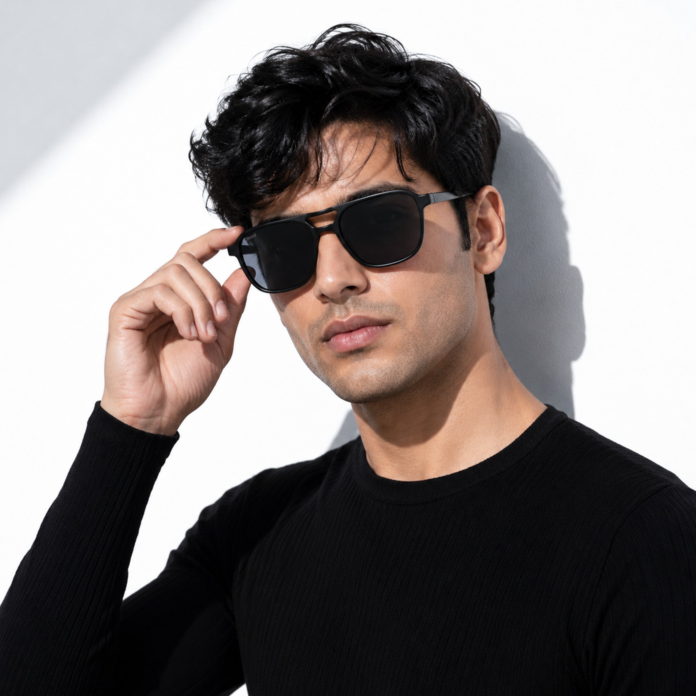Stood Retro Square Black UV Protection Sunglasses For Men & Women Stylish – SG-STD0017-C1