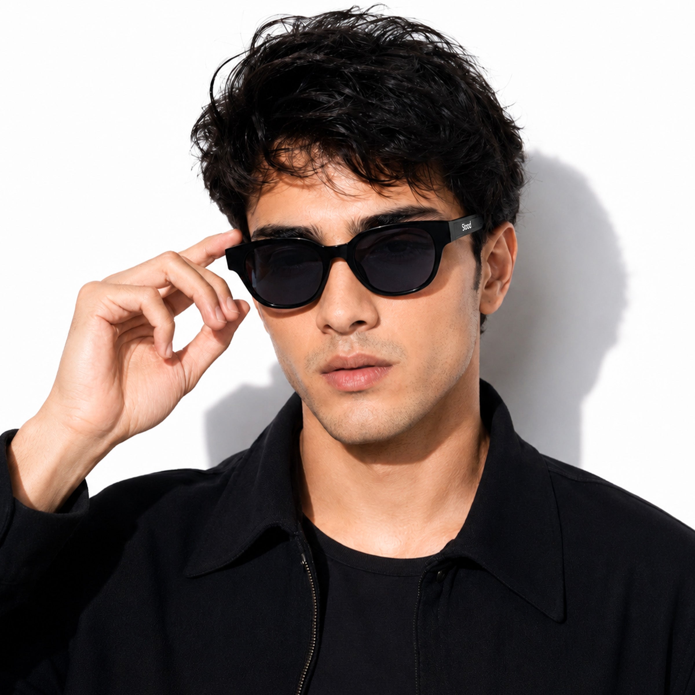 Stood Square UV Protected Black Sunglasses For Men & Women - SG-STD0034-C1