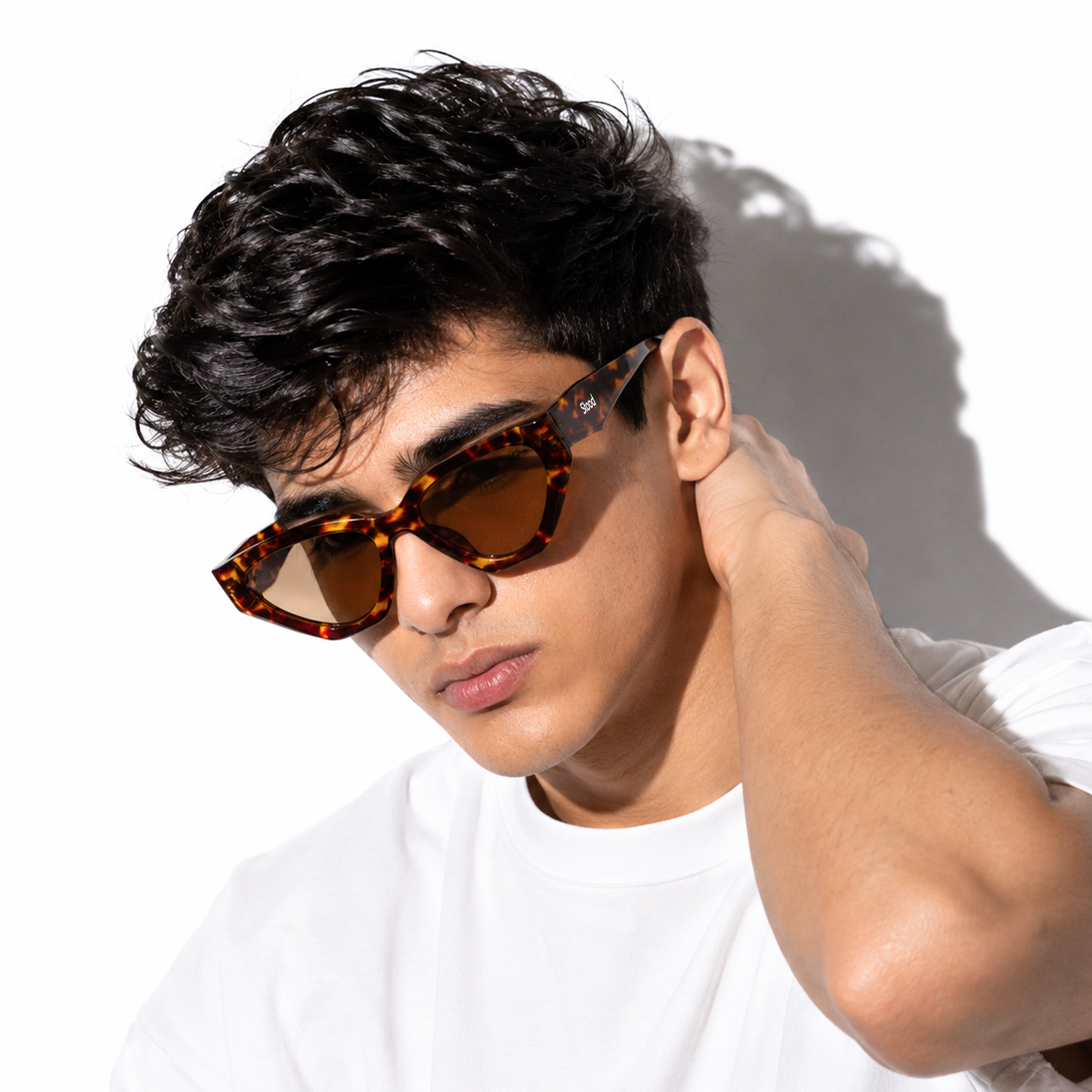 Stood Brown Cat-Eye UV Protected Sunglasses For Men & Women - SG-STD0035-C3