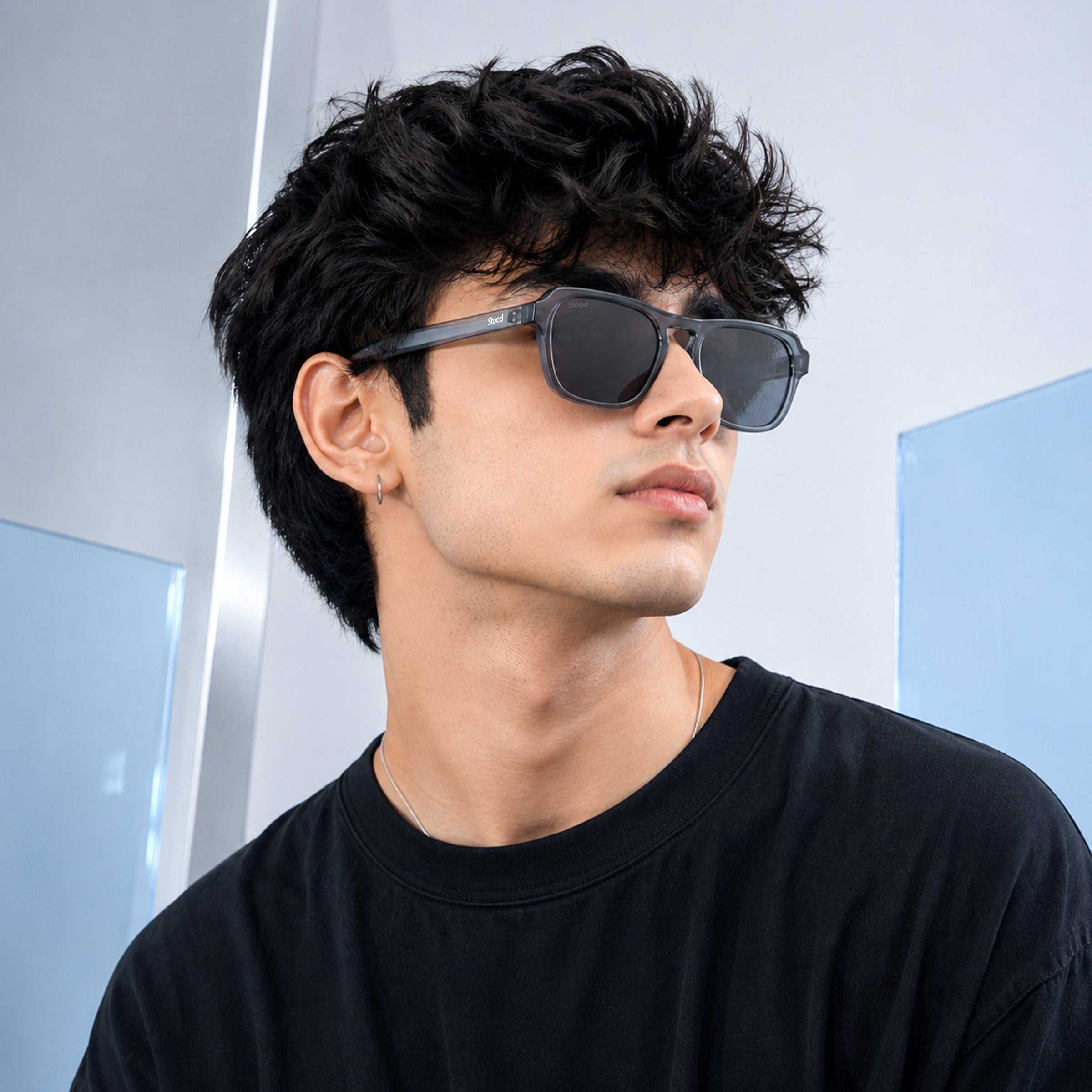 Stood Retro Square Black UV Protection Chashma For Men & Women New Style – SG-STD0024-C2