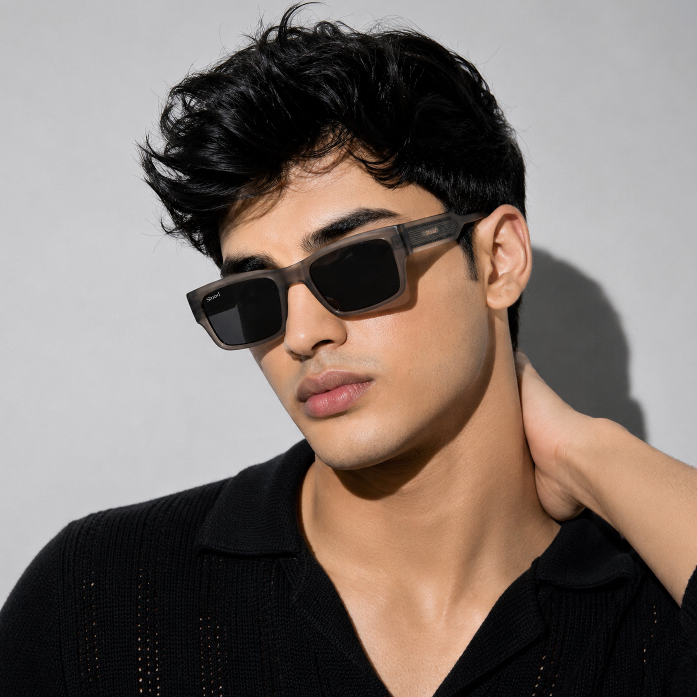 Stood Square Black Polarized UV Protection Chashma For Men & Women New Style – SG-STD0029-C2