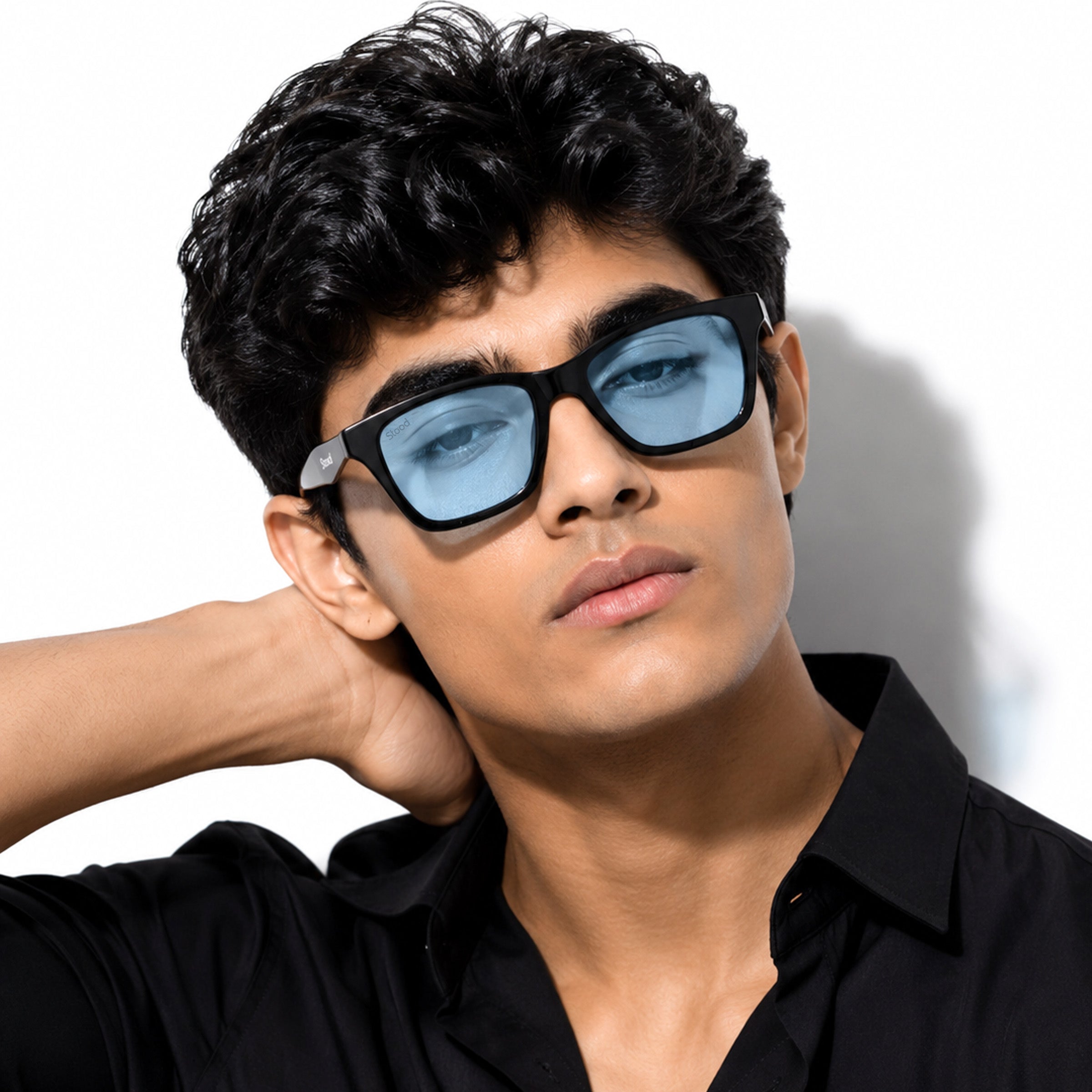 Stood Blue Square UV Protected Sunglasses For Men & Women - SG-STD0033-C3