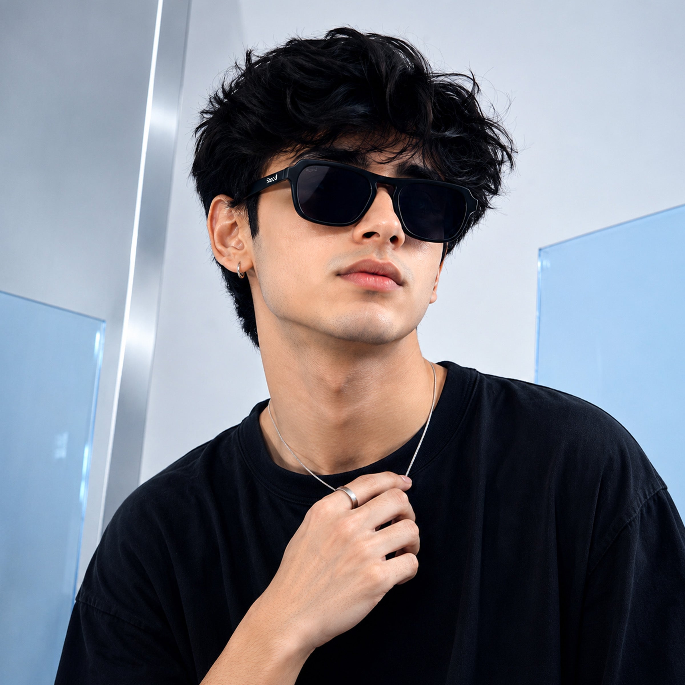 Stood Retro Square Black UV Protection Sunglasses For Men & Women Stylish – SG-STD0024-C1