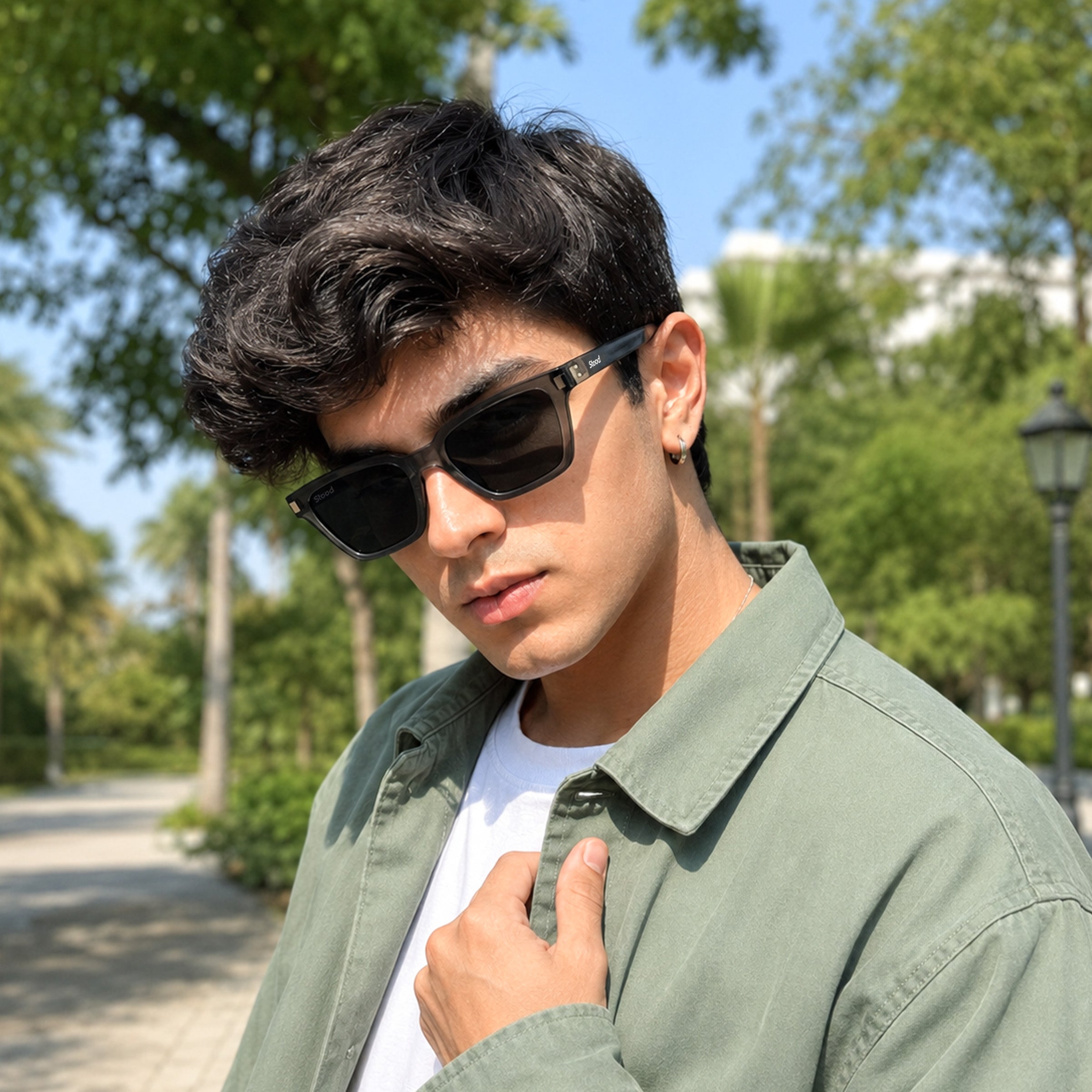 Stood Cat Eye Square Black UV Protection Chashma For Men & Women New Style – SG-STD0012-C2