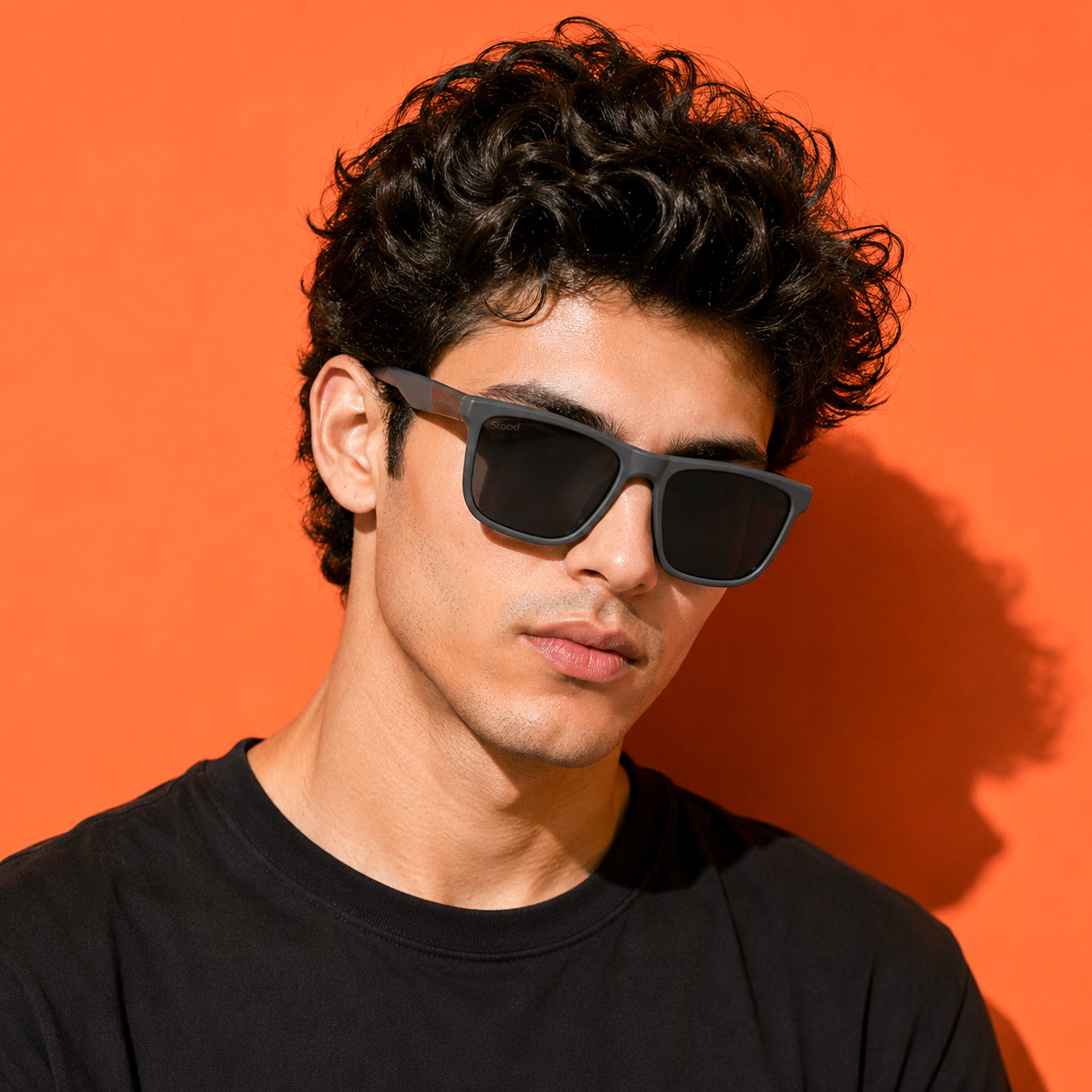 Stood Square Sports Black Polarized UV Protection Chashma For Men & Women New Style – SG-STD0028-C2