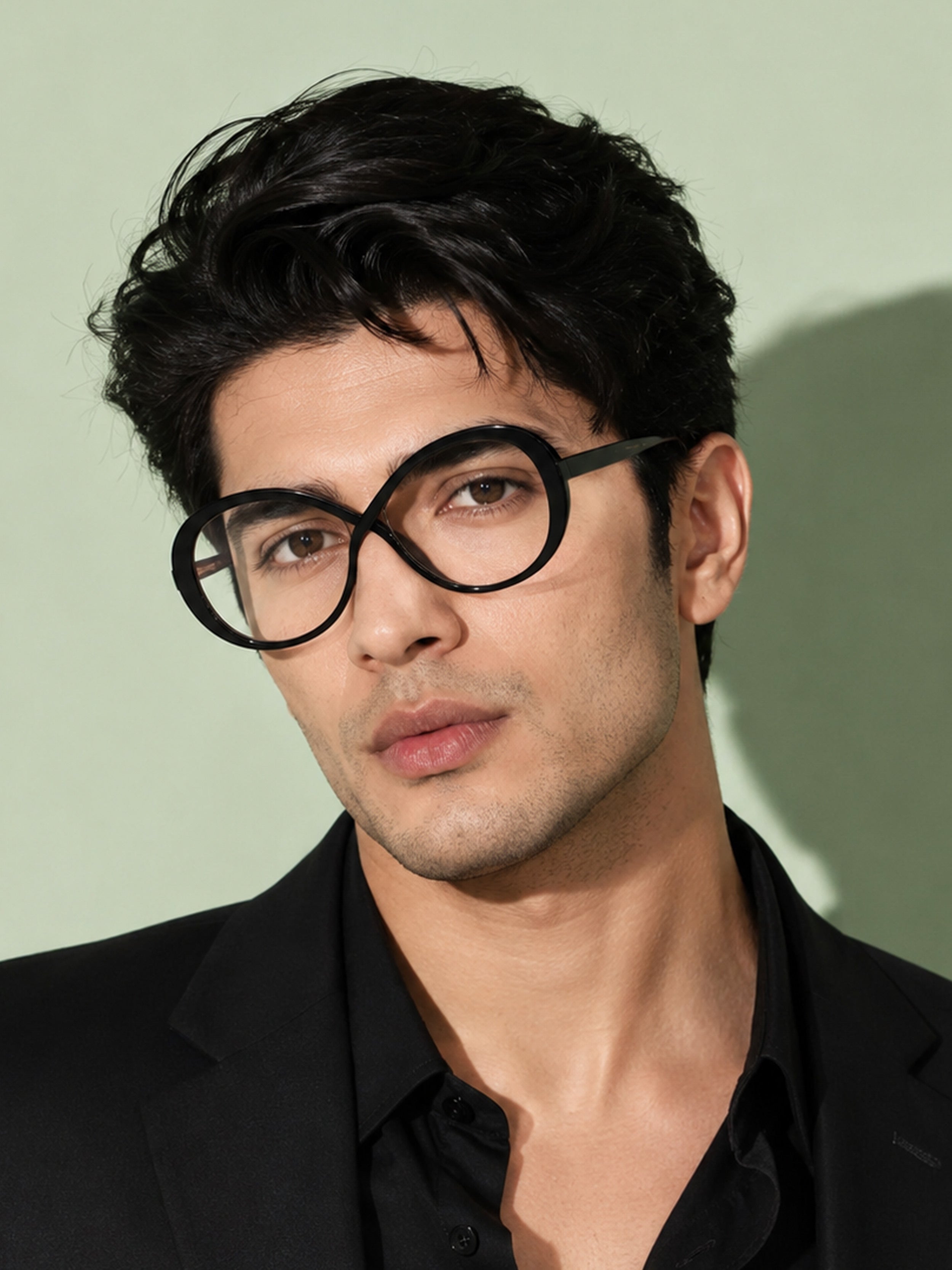 PERKEY Full Rim Oval-Oversized Computer Glasses For Eye Protection Spectacles Frames Men Women - OPTL0013-C1