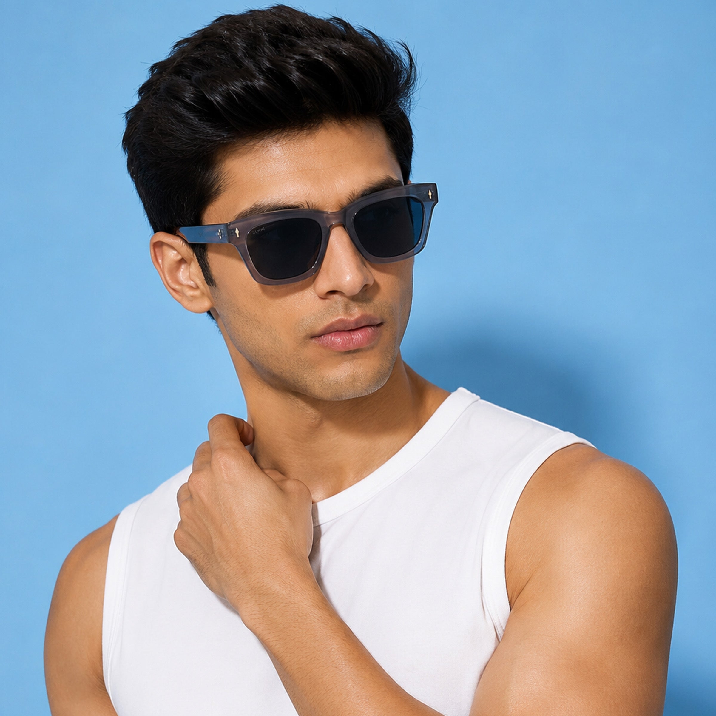 Stood Cat Eye Square Black UV Protection Chashma For Men & Women New Style – SG-STD0027-C2